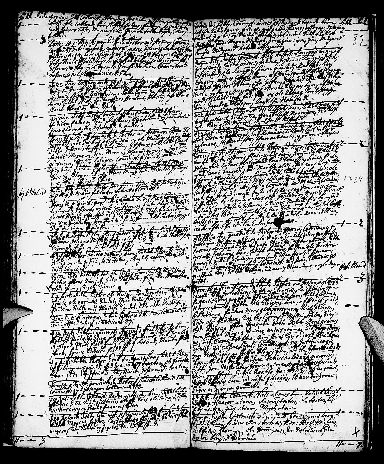 Hamre sokneprestembete, SAB/A-75501/H/Ha/Haa/Haaa/L0003: Parish register (official) no. A 3, 1708-1726, p. 82