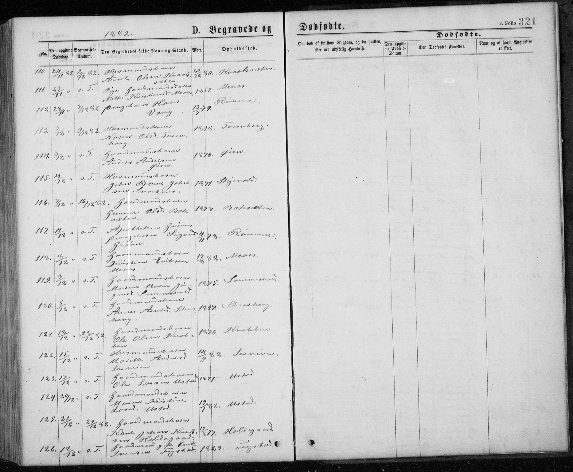 Ministerialprotokoller, klokkerbøker og fødselsregistre - Sør-Trøndelag, SAT/A-1456/668/L0817: Parish register (copy) no. 668C06, 1873-1884, p. 321