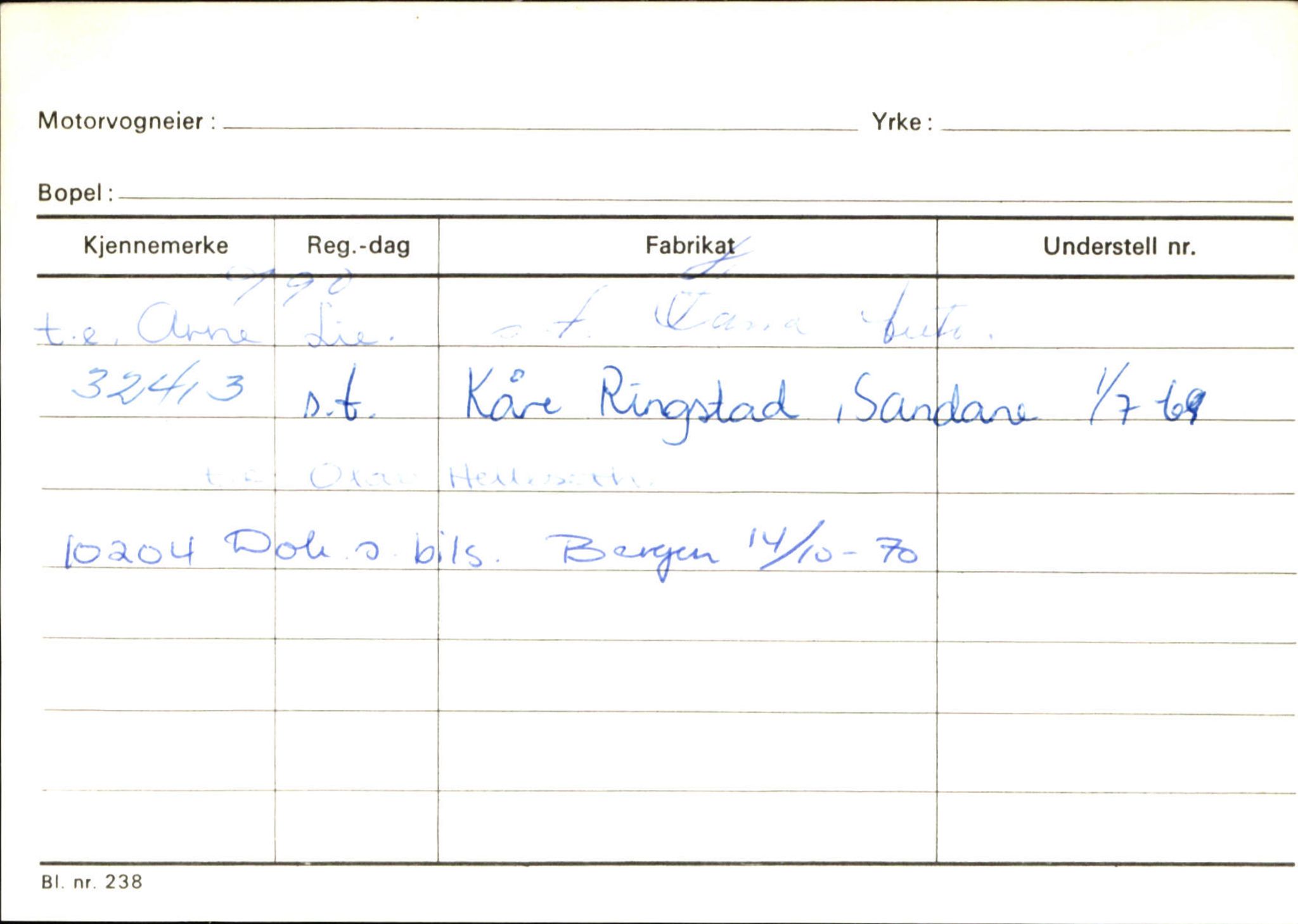 Statens vegvesen, Sogn og Fjordane vegkontor, AV/SAB-A-5301/4/F/L0131: Eigarregister Høyanger P-Å. Stryn S-Å, 1945-1975, p. 23