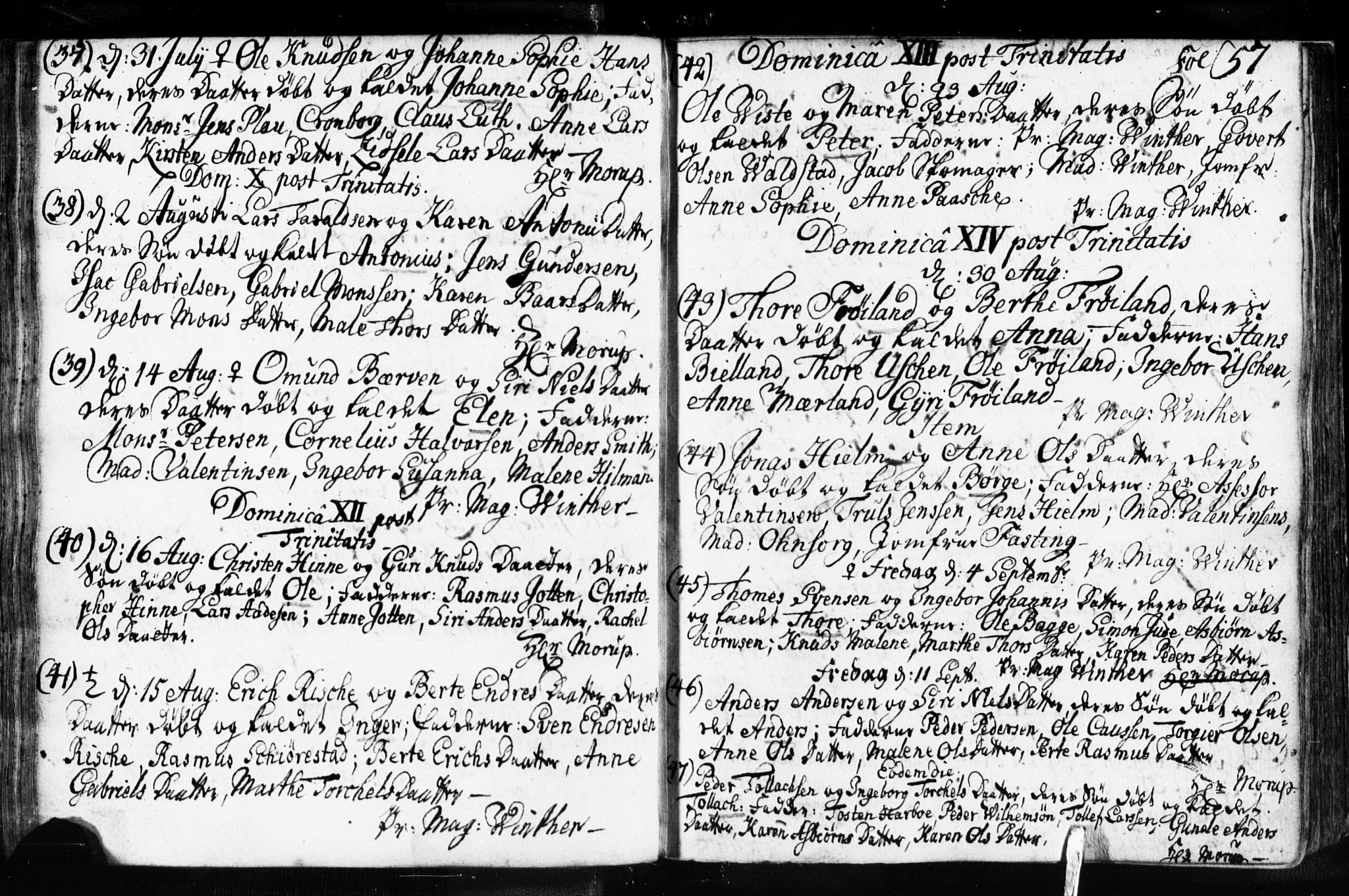 Domkirken sokneprestkontor, AV/SAST-A-101812/001/30/30BB/L0003: Parish register (copy) no. B 3, 1733-1751, p. 57