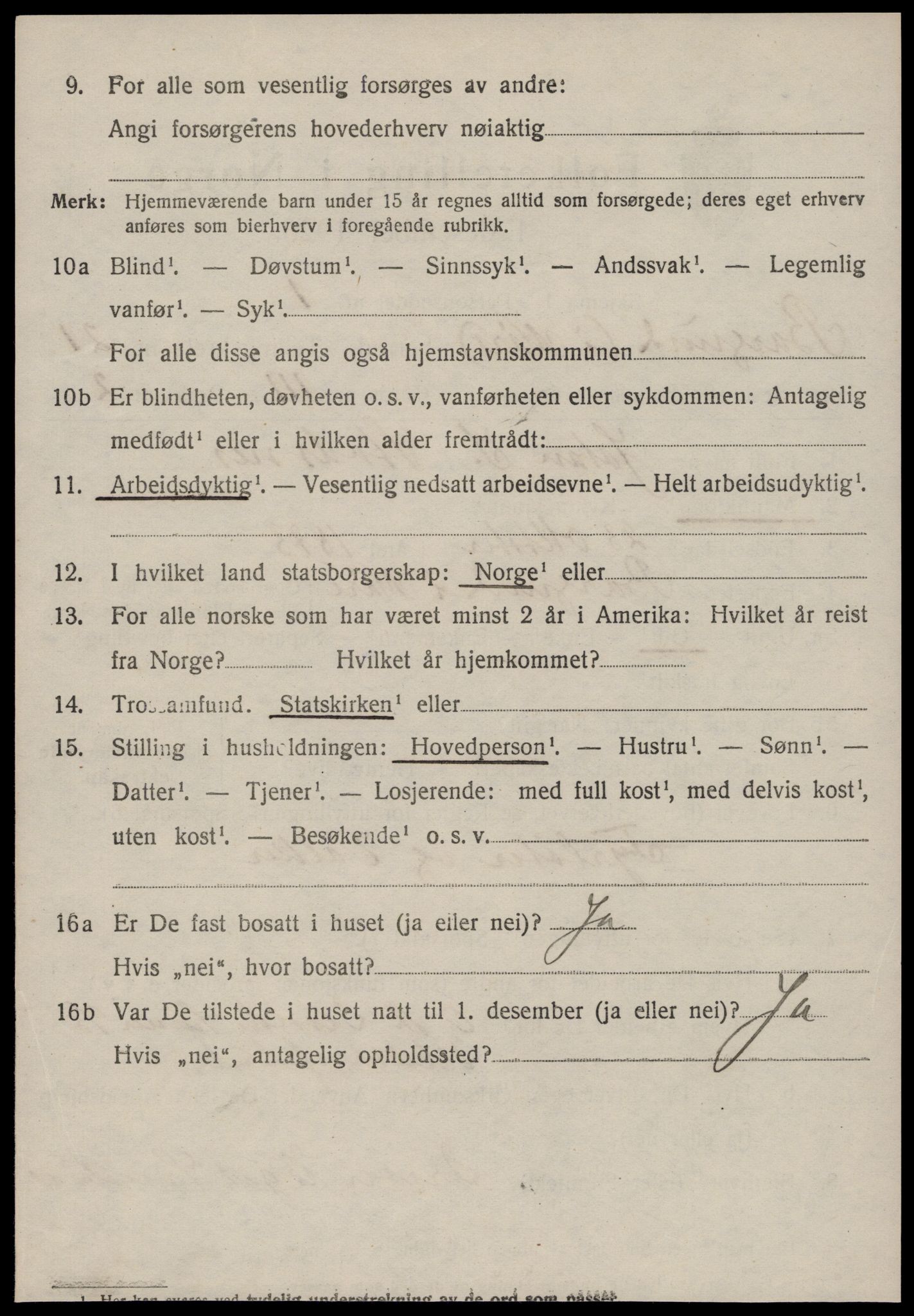 SAT, 1920 census for Borgund, 1920, p. 14309