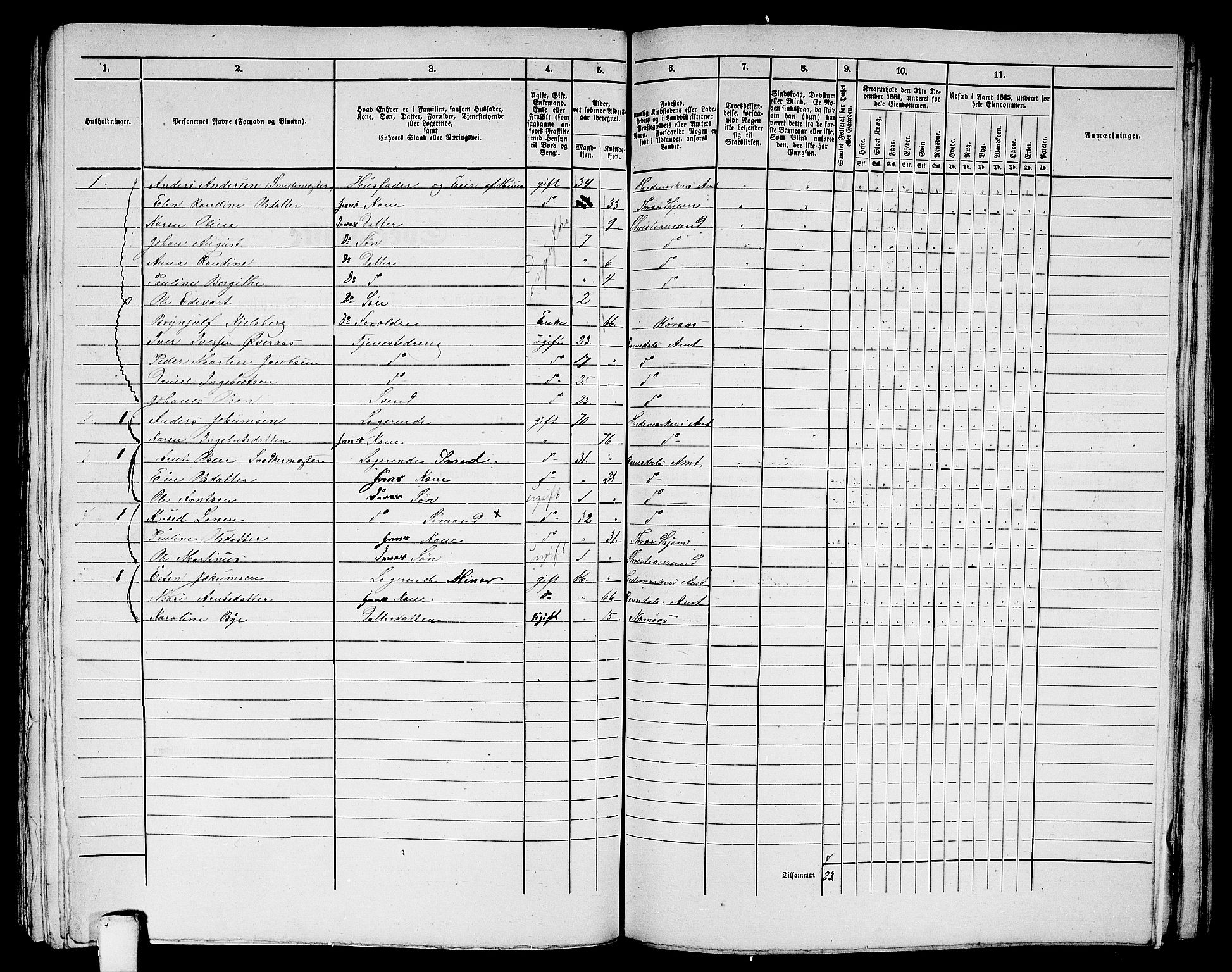 RA, 1865 census for Kristiansund/Kristiansund, 1865, p. 979