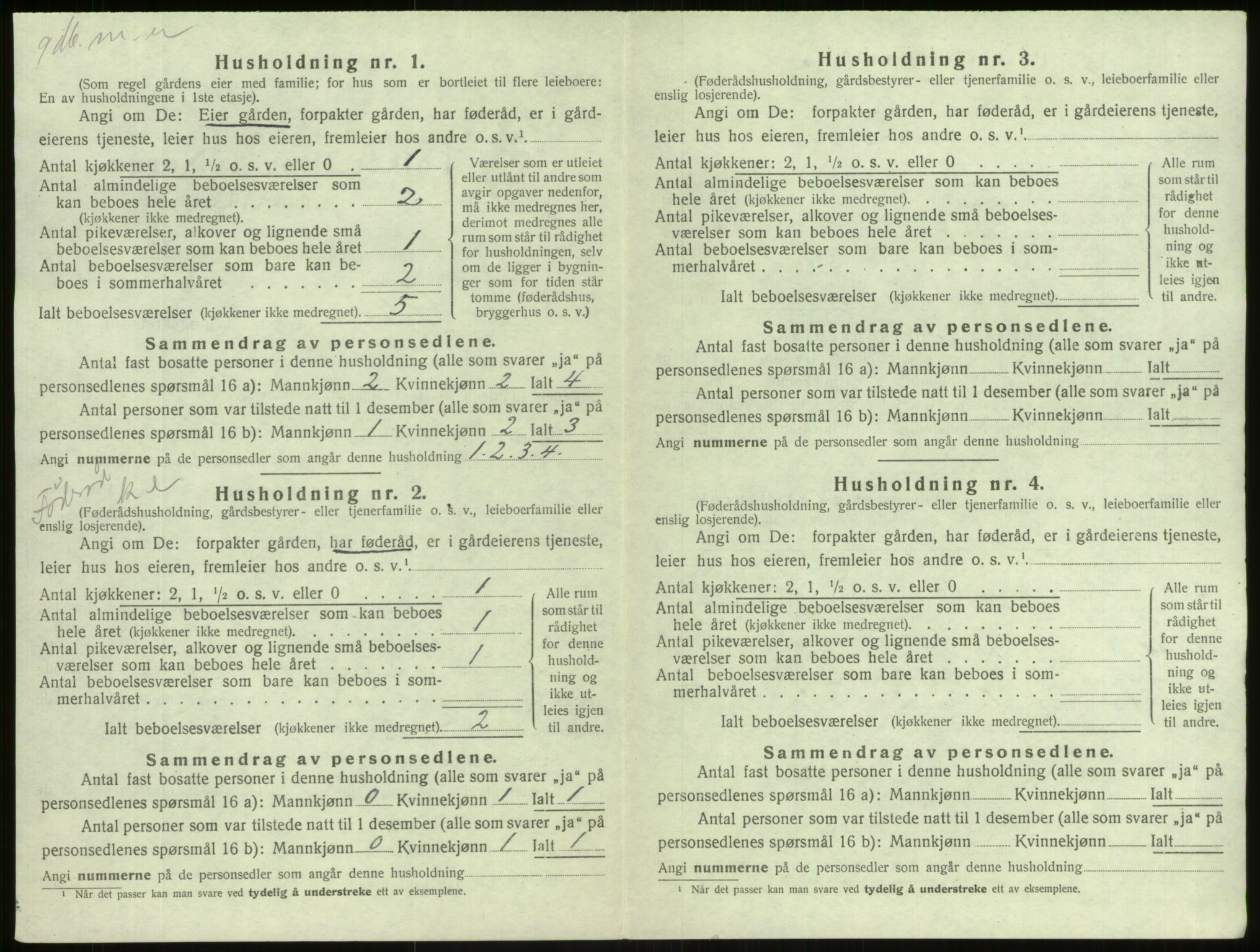 SAB, 1920 census for Årdal, 1920, p. 346