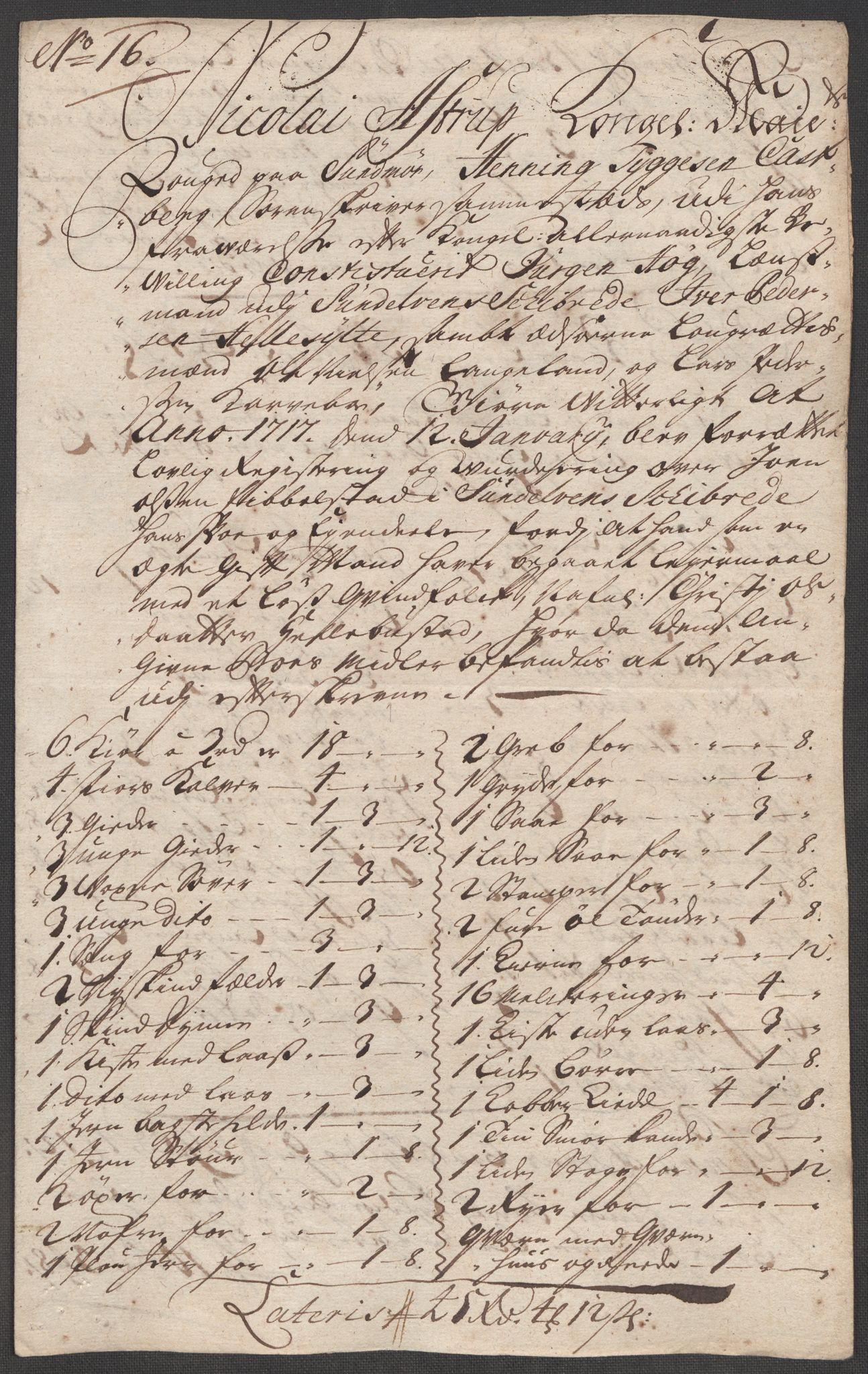 Rentekammeret inntil 1814, Reviderte regnskaper, Fogderegnskap, AV/RA-EA-4092/R54/L3569: Fogderegnskap Sunnmøre, 1717, p. 169