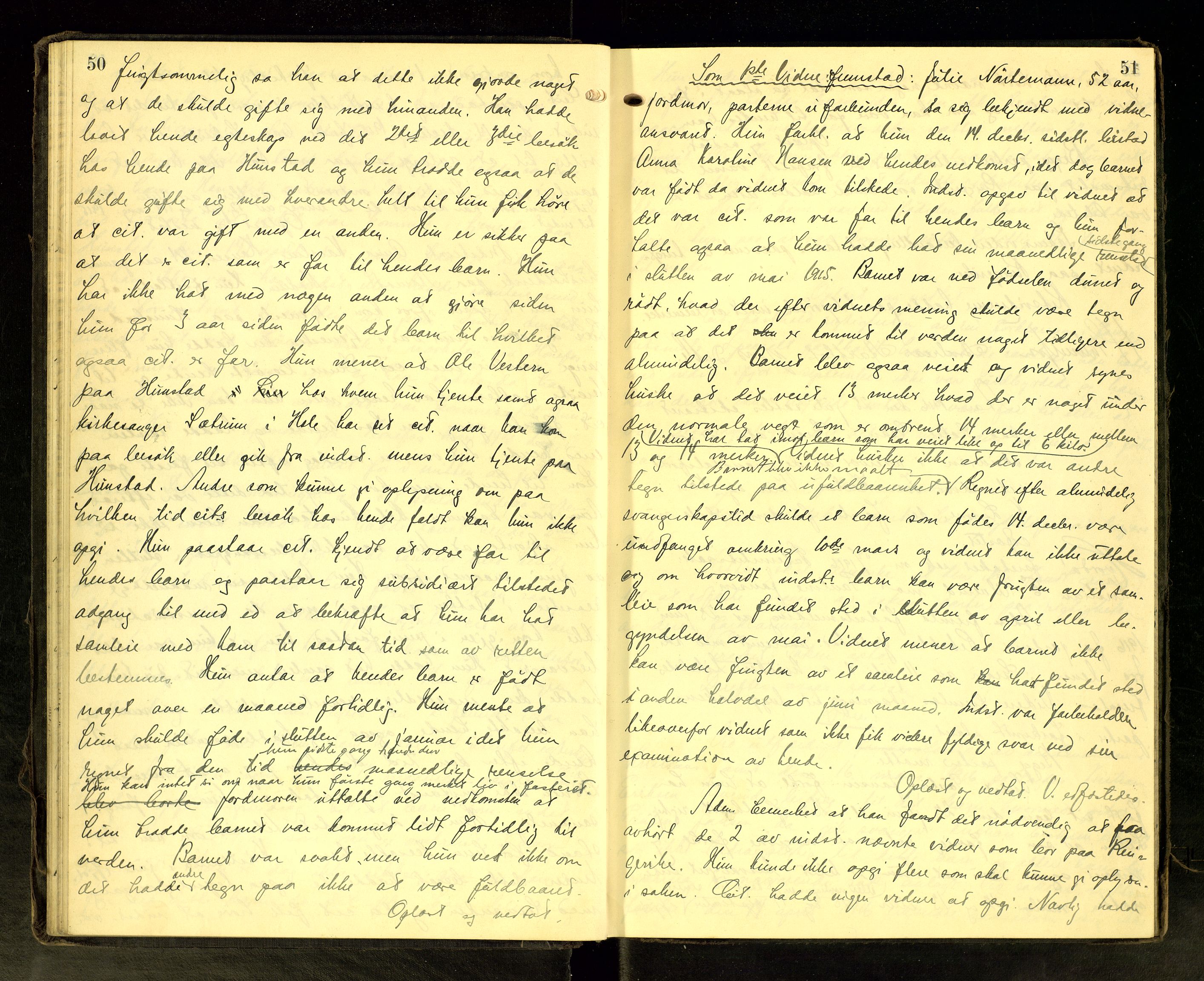 Hadeland og Land tingrett, AV/SAH-TING-010/G/Gc/L0056: Ekstrarettsprotokoll, 1916-1918, p. 50-51