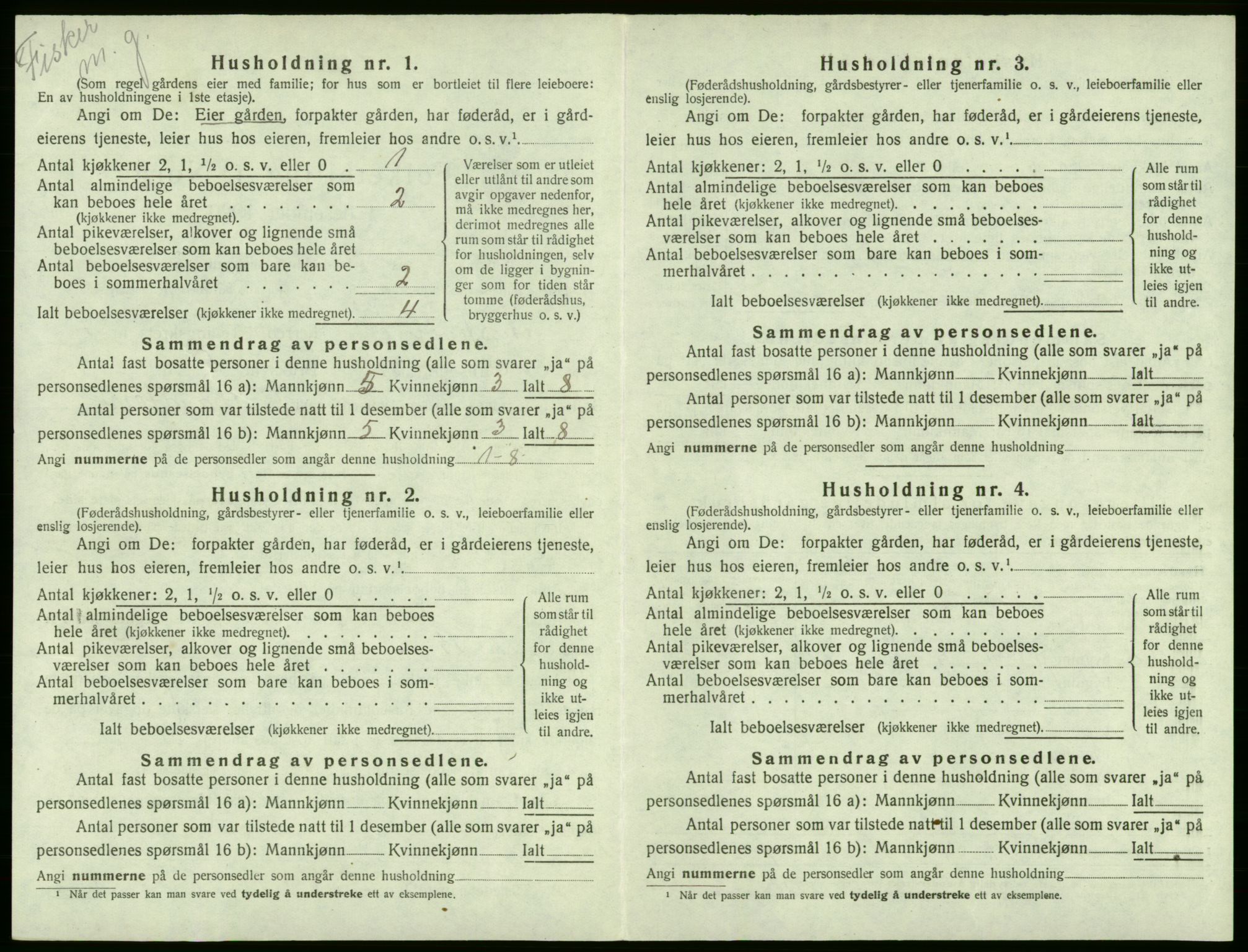 SAB, 1920 census for Austevoll, 1920, p. 458