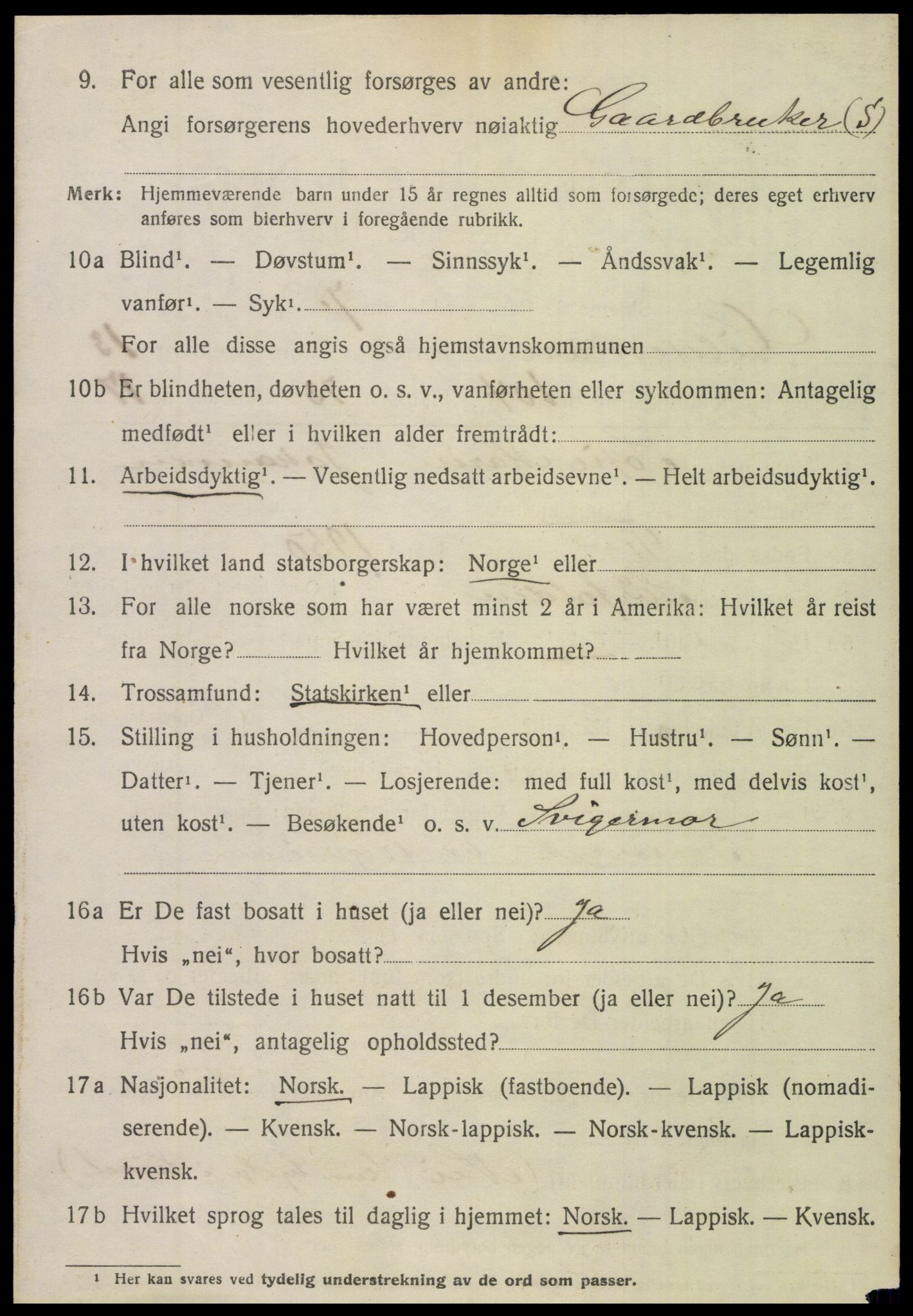 SAT, 1920 census for Gildeskål, 1920, p. 8935