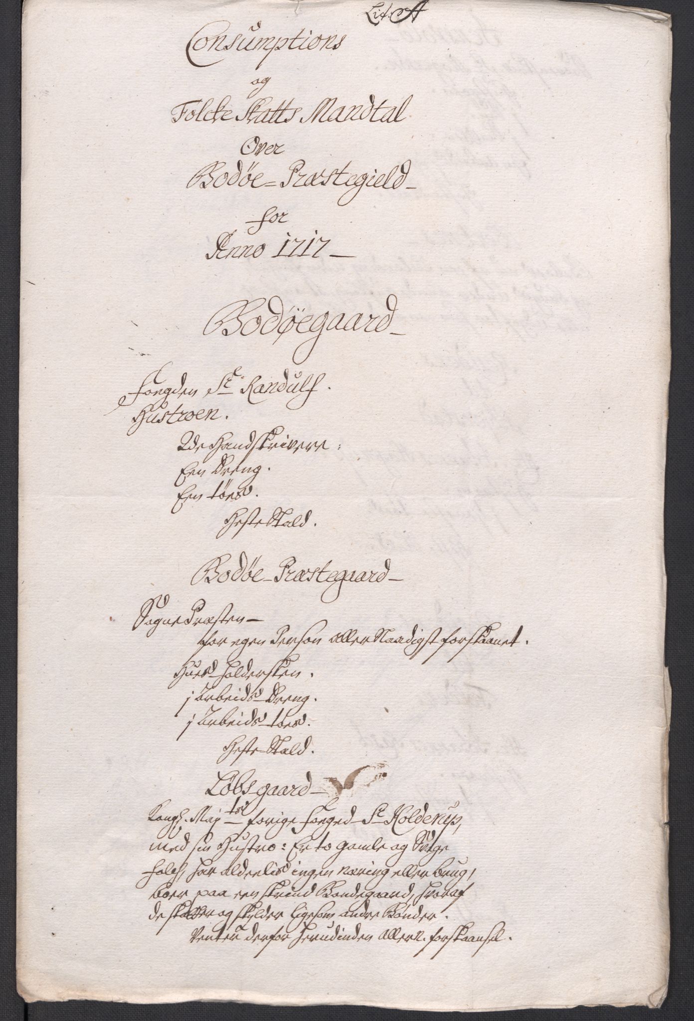 Rentekammeret inntil 1814, Reviderte regnskaper, Fogderegnskap, AV/RA-EA-4092/R66/L4587: Fogderegnskap Salten, 1717, p. 100