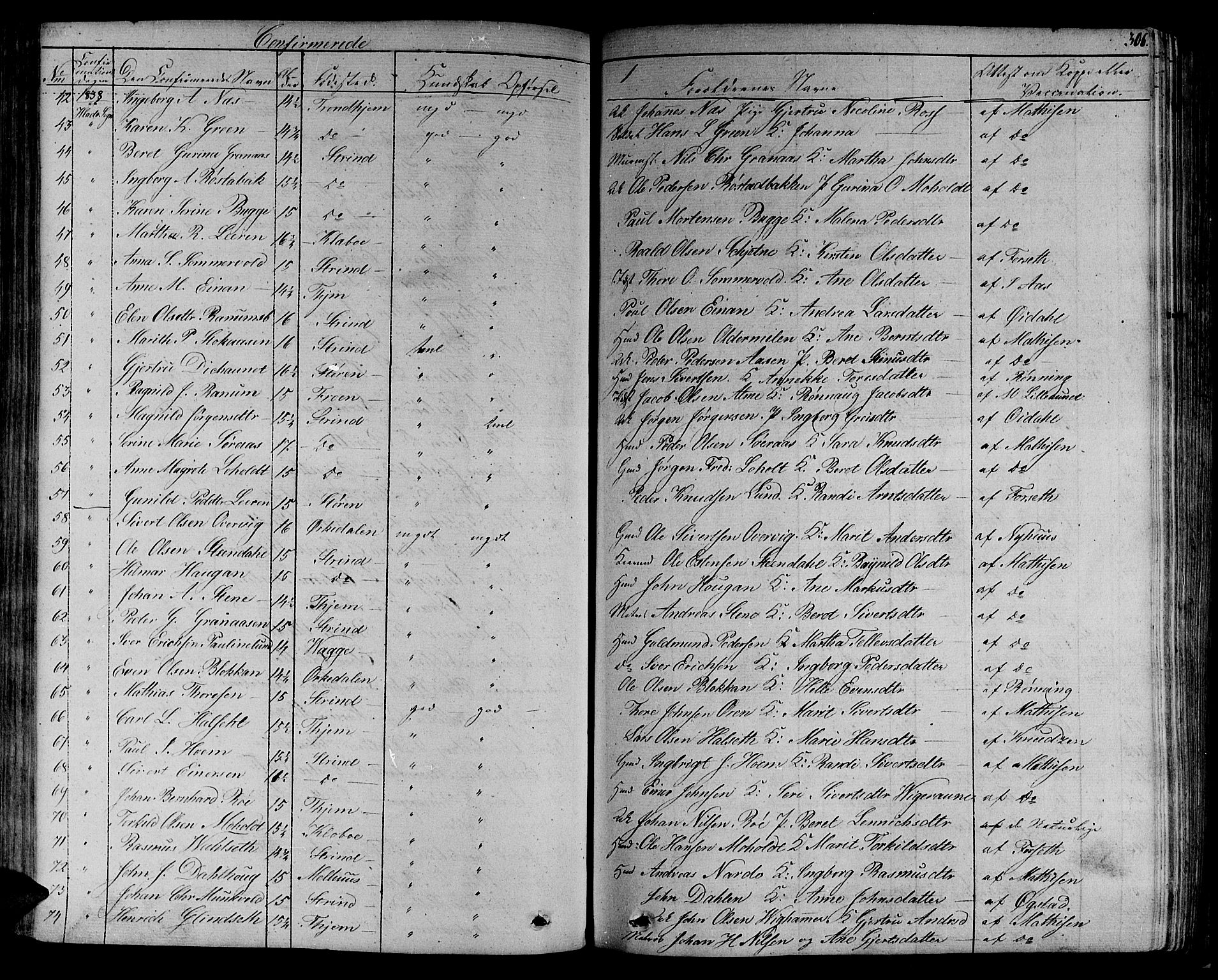 Ministerialprotokoller, klokkerbøker og fødselsregistre - Sør-Trøndelag, AV/SAT-A-1456/606/L0286: Parish register (official) no. 606A04 /1, 1823-1840, p. 306