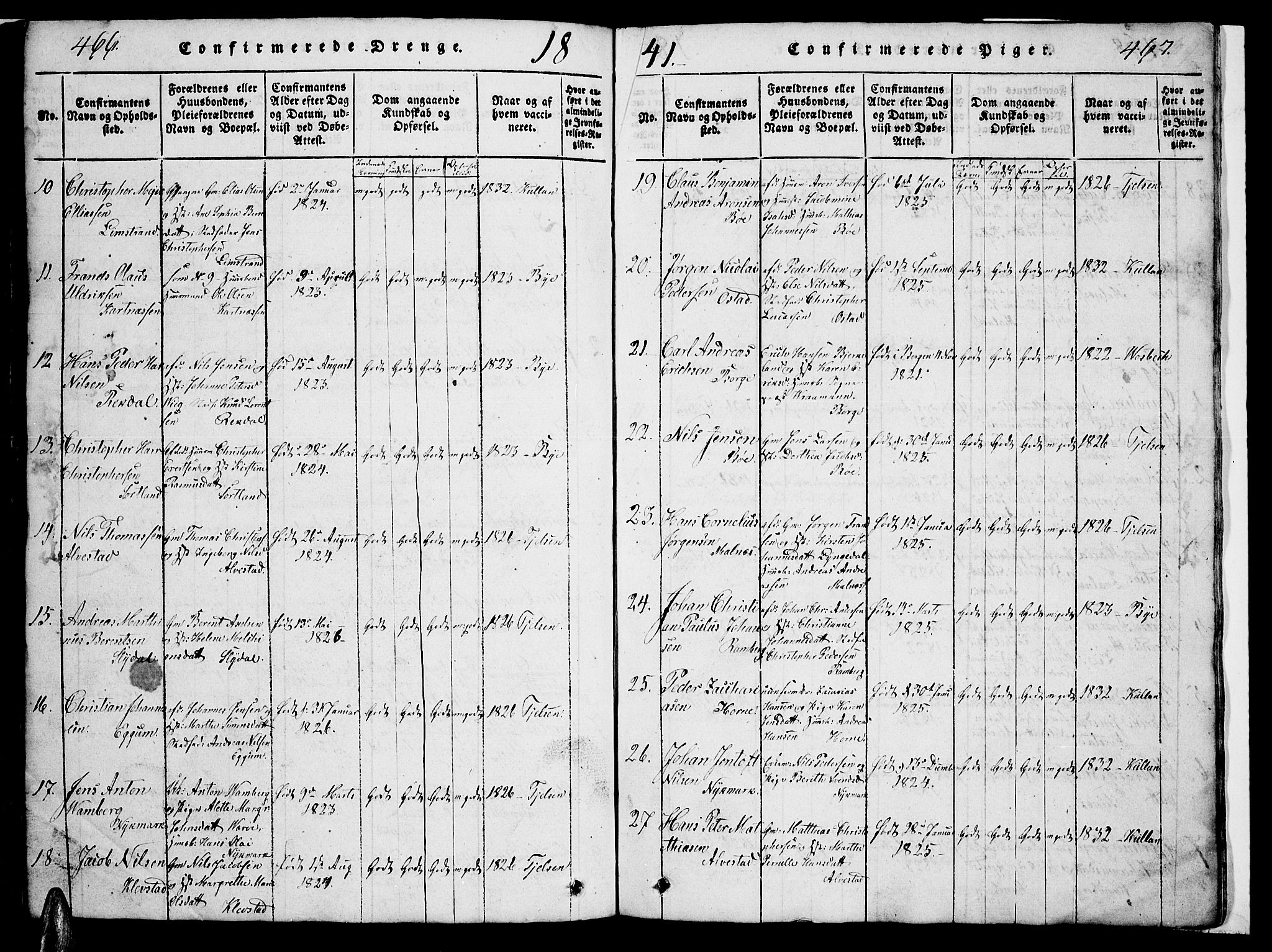 Ministerialprotokoller, klokkerbøker og fødselsregistre - Nordland, AV/SAT-A-1459/880/L1139: Parish register (copy) no. 880C01, 1836-1857, p. 466-467