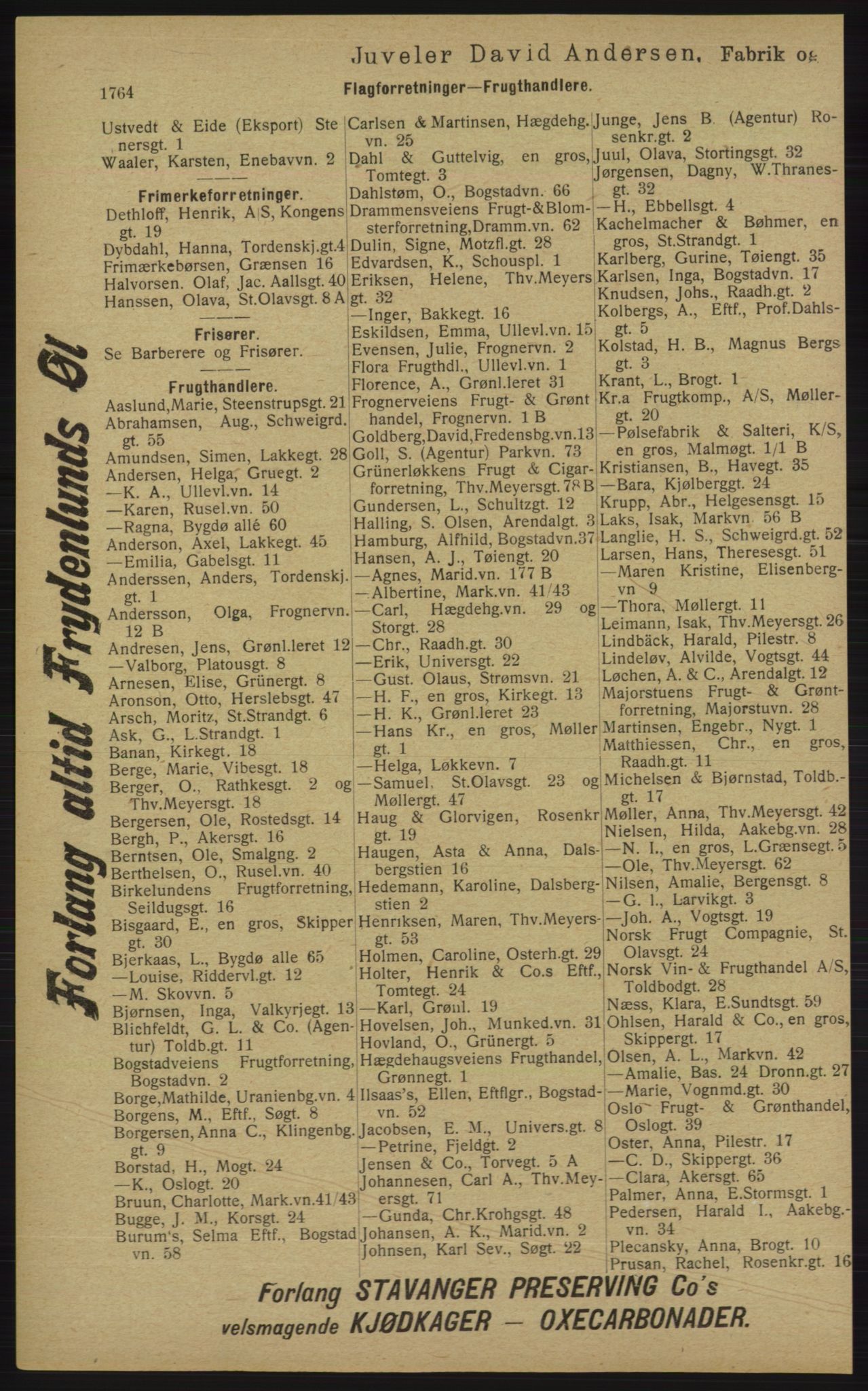 Kristiania/Oslo adressebok, PUBL/-, 1913, p. 1720