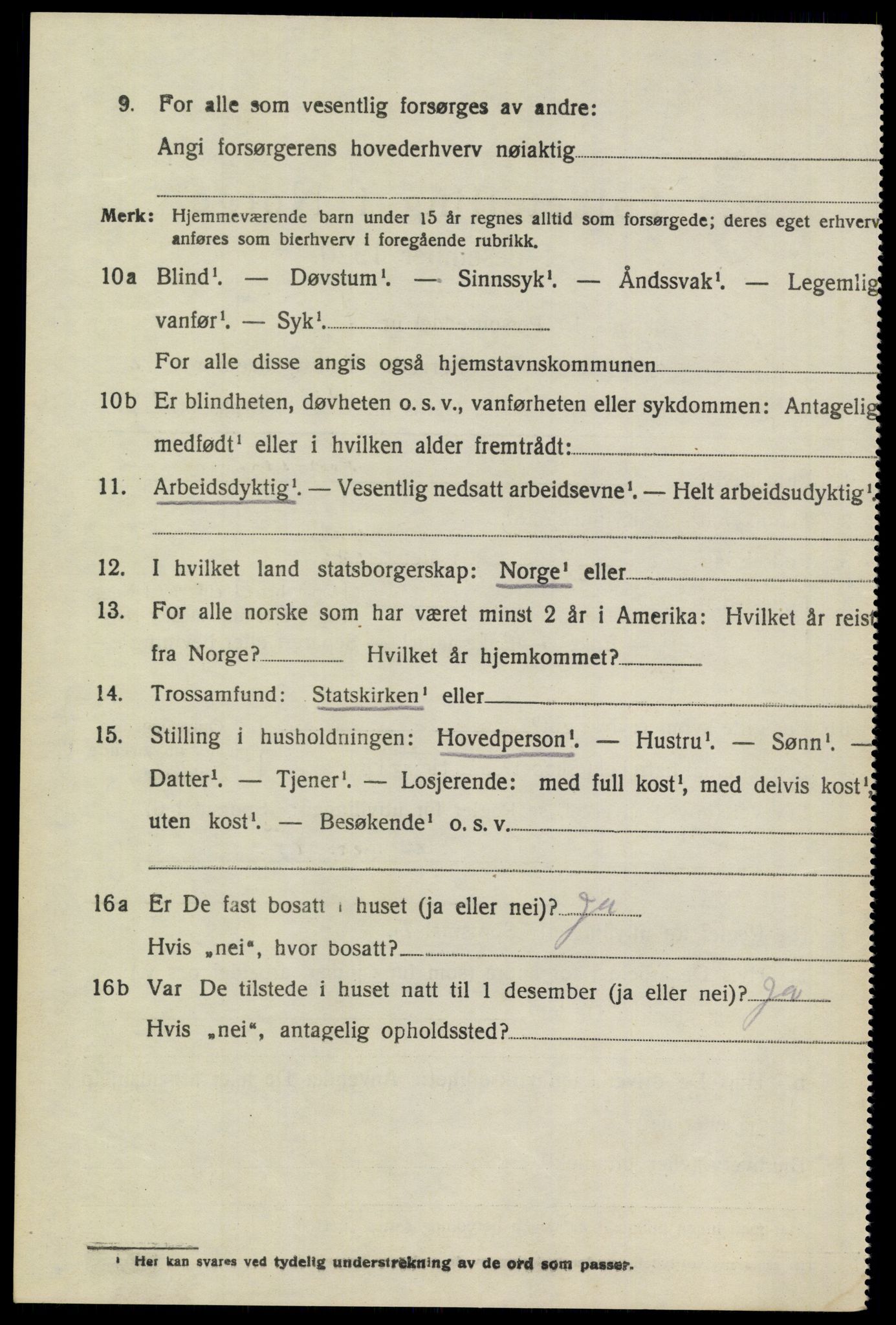 SAKO, 1920 census for Sannidal, 1920, p. 4922