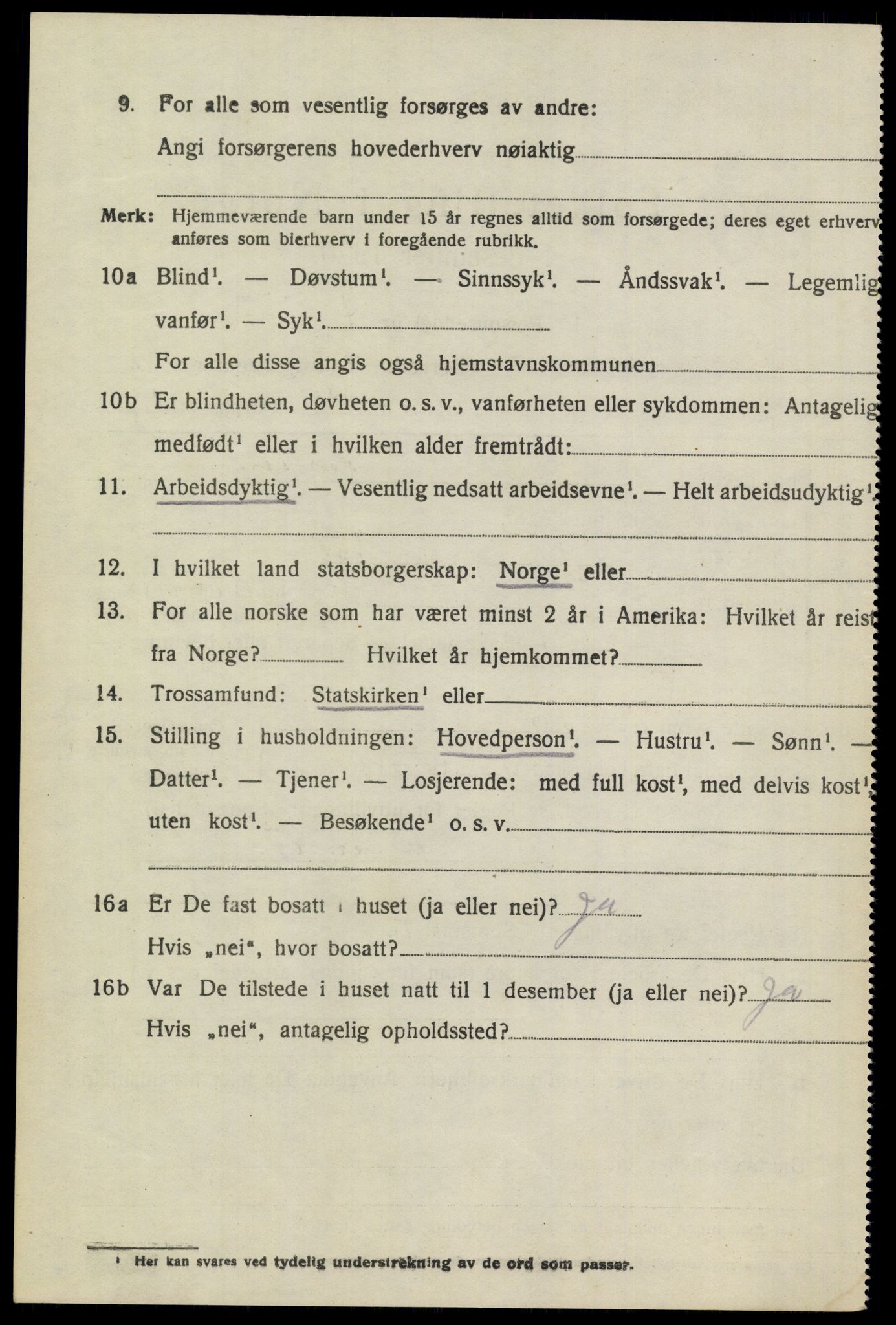 SAKO, 1920 census for Sannidal, 1920, p. 4922