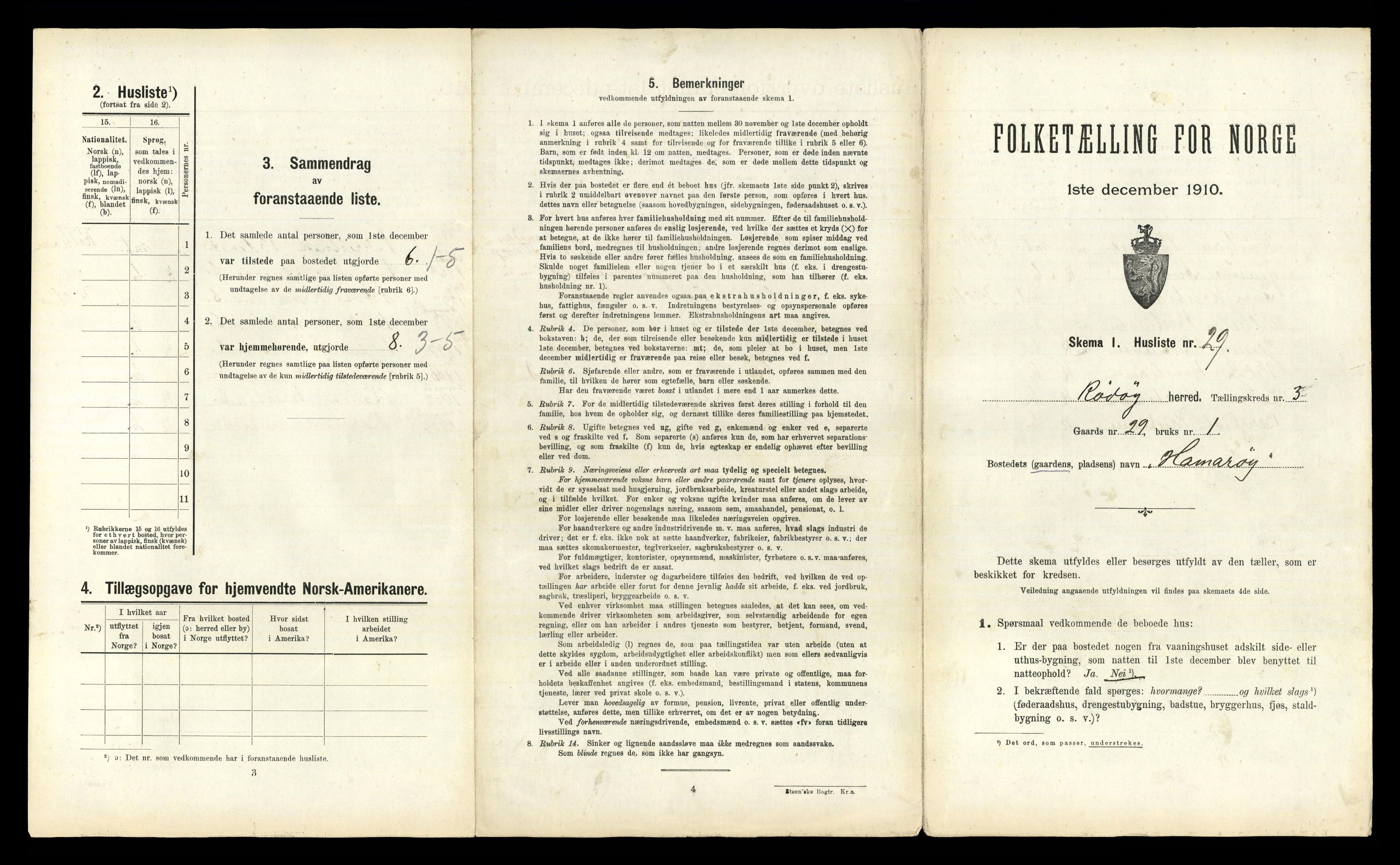 RA, 1910 census for Rødøy, 1910, p. 295