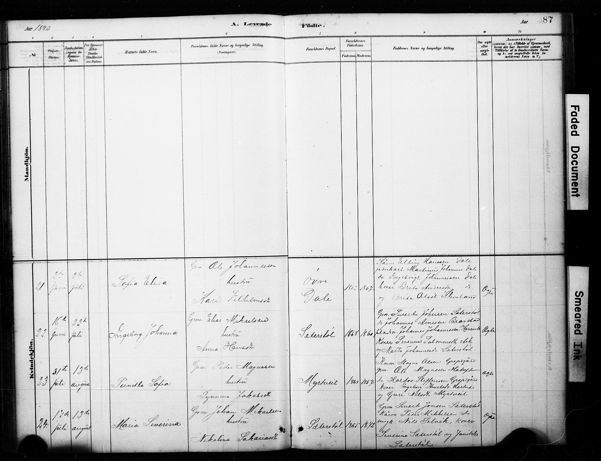 Alversund Sokneprestembete, AV/SAB-A-73901/H/Ha/Hab: Parish register (copy) no. C 3, 1881-1894, p. 87