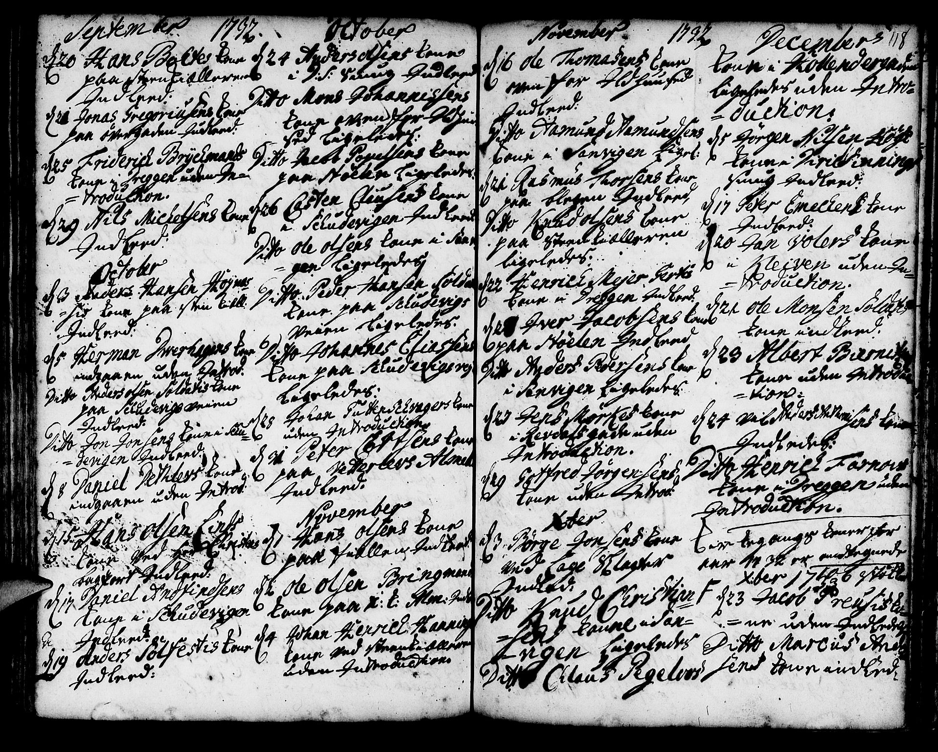 Korskirken sokneprestembete, AV/SAB-A-76101/H/Haa/L0008: Parish register (official) no. A 8, 1698-1747, p. 118