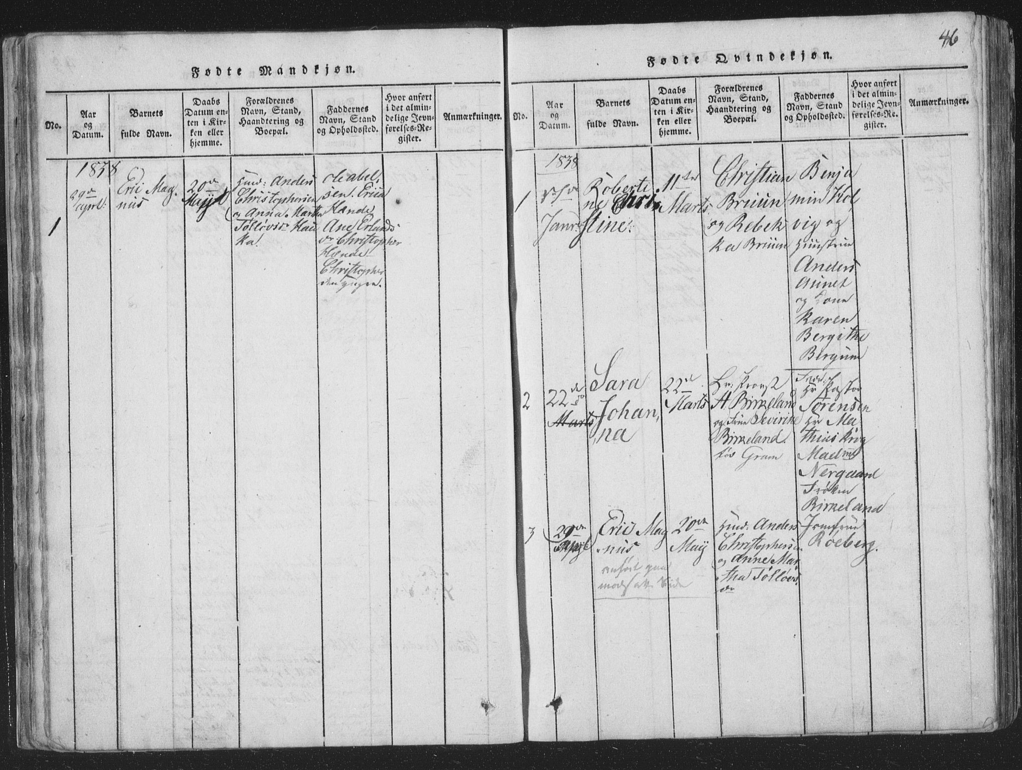 Ministerialprotokoller, klokkerbøker og fødselsregistre - Nord-Trøndelag, SAT/A-1458/773/L0613: Parish register (official) no. 773A04, 1815-1845, p. 46