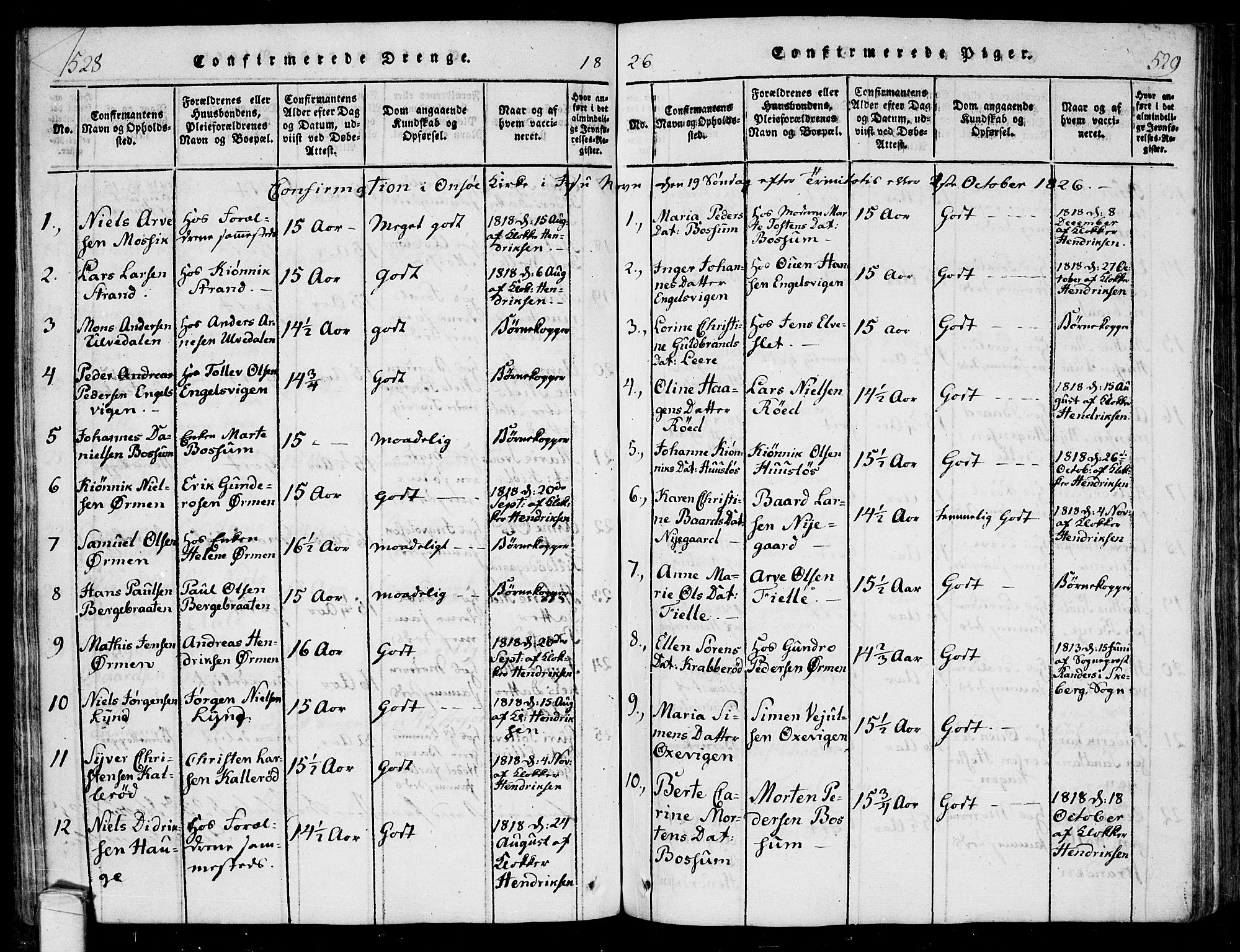 Onsøy prestekontor Kirkebøker, SAO/A-10914/F/Fa/L0002: Parish register (official) no. I 2, 1814-1840, p. 528-529
