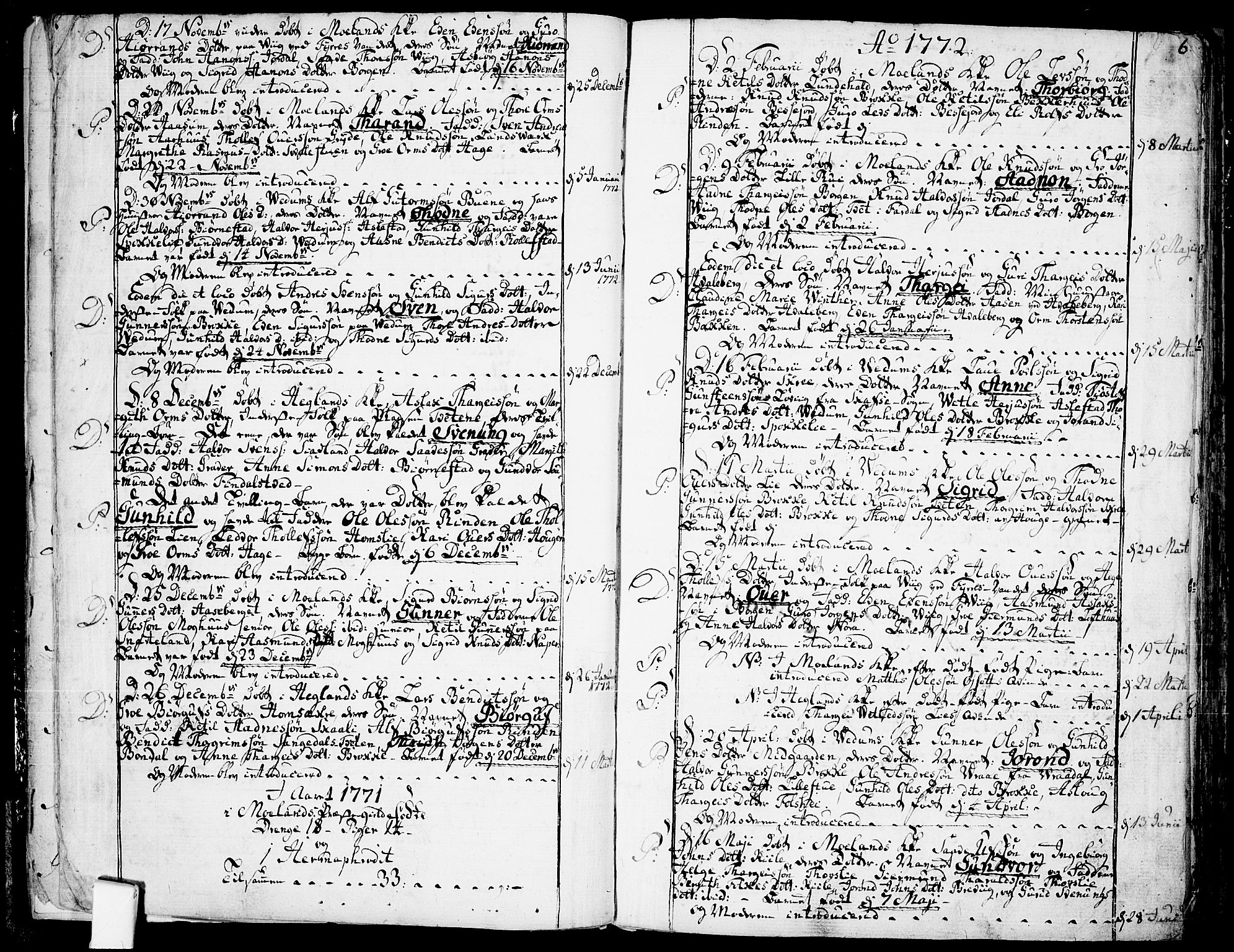 Fyresdal kirkebøker, SAKO/A-263/F/Fa/L0002: Parish register (official) no. I 2, 1769-1814, p. 6