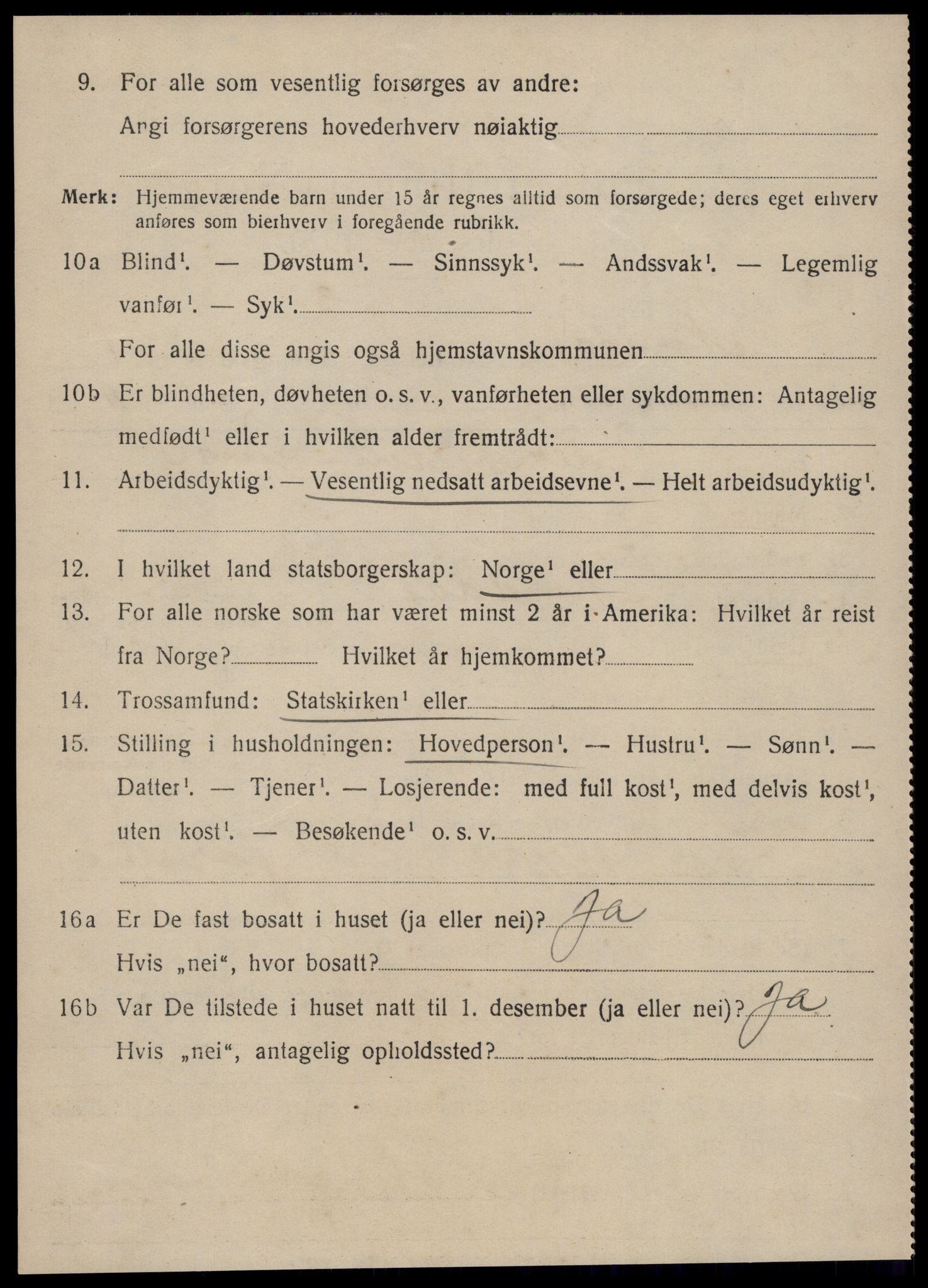 SAT, 1920 census for Norddal, 1920, p. 918