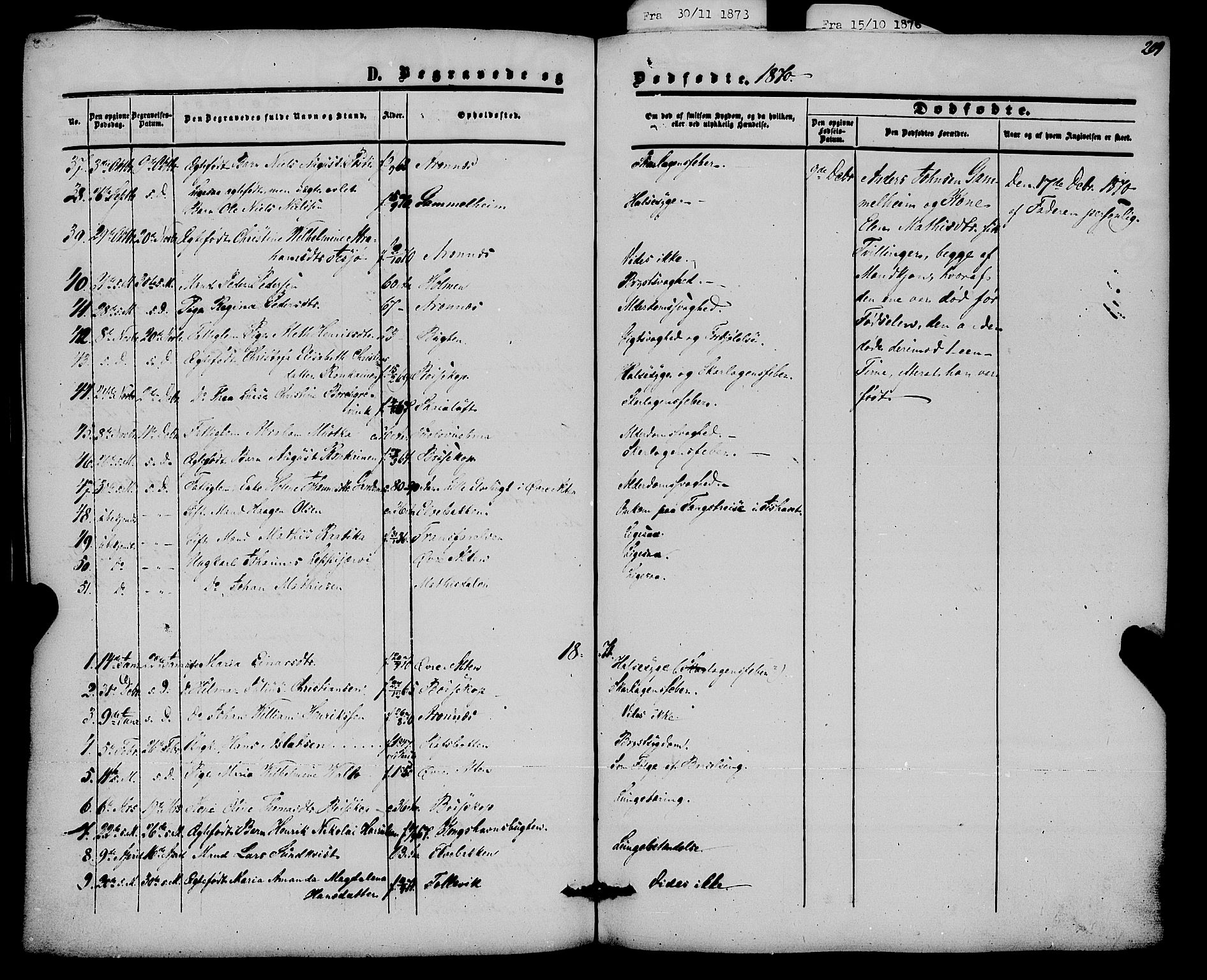 Alta sokneprestkontor, SATØ/S-1338/H/Ha/L0001.kirke: Parish register (official) no. 1, 1858-1878, p. 209