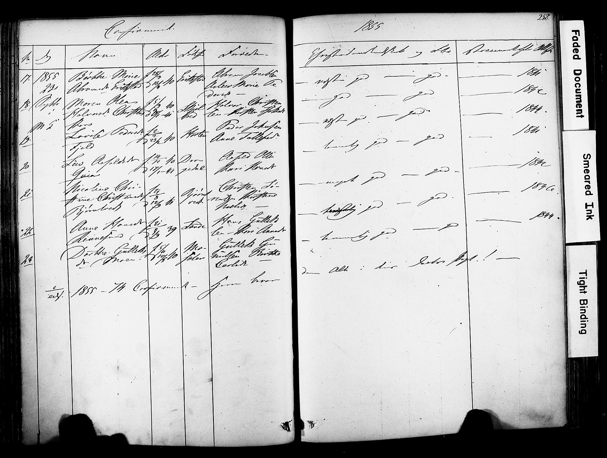 Solum kirkebøker, SAKO/A-306/F/Fa/L0006: Parish register (official) no. I 6, 1844-1855, p. 258
