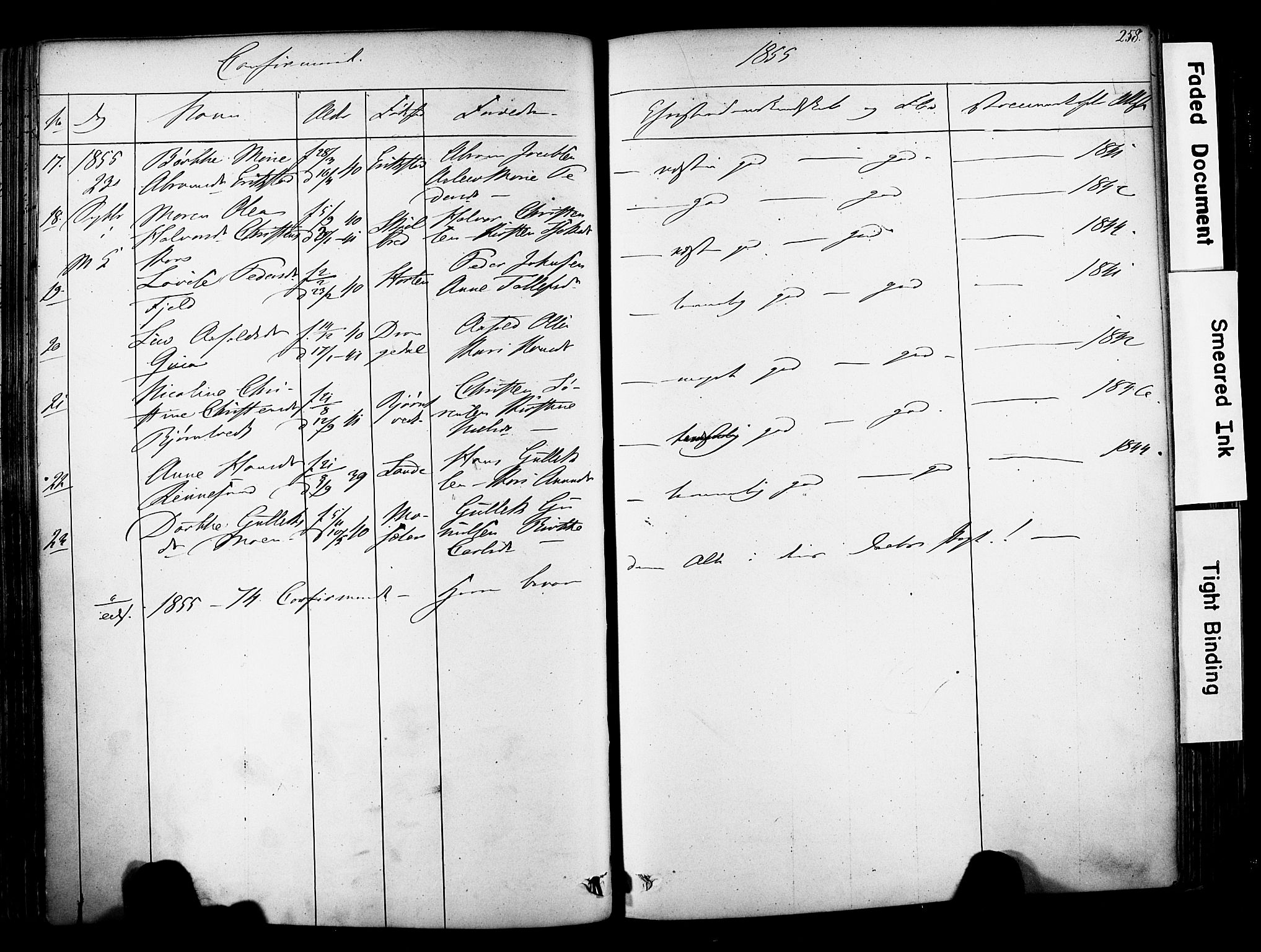 Solum kirkebøker, AV/SAKO-A-306/F/Fa/L0006: Parish register (official) no. I 6, 1844-1855, p. 258