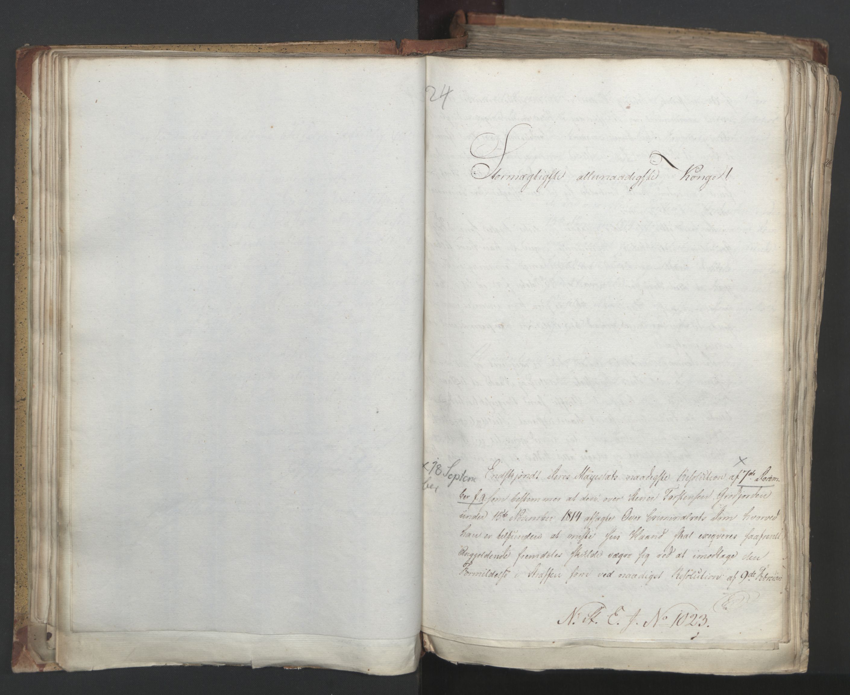 Statsrådsavdelingen i Stockholm, AV/RA-S-1003/D/Da/L0005: Regjeringsinnstillinger nr. 1000-1246, 1816, p. 53