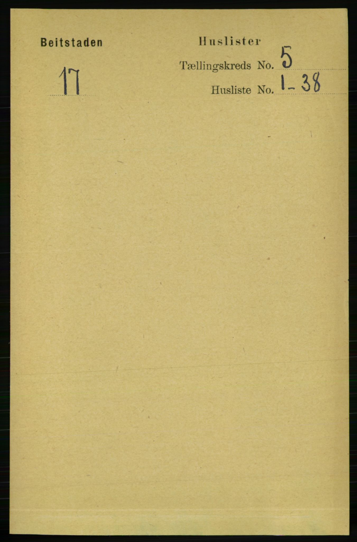 RA, 1891 census for 1727 Beitstad, 1891, p. 1203