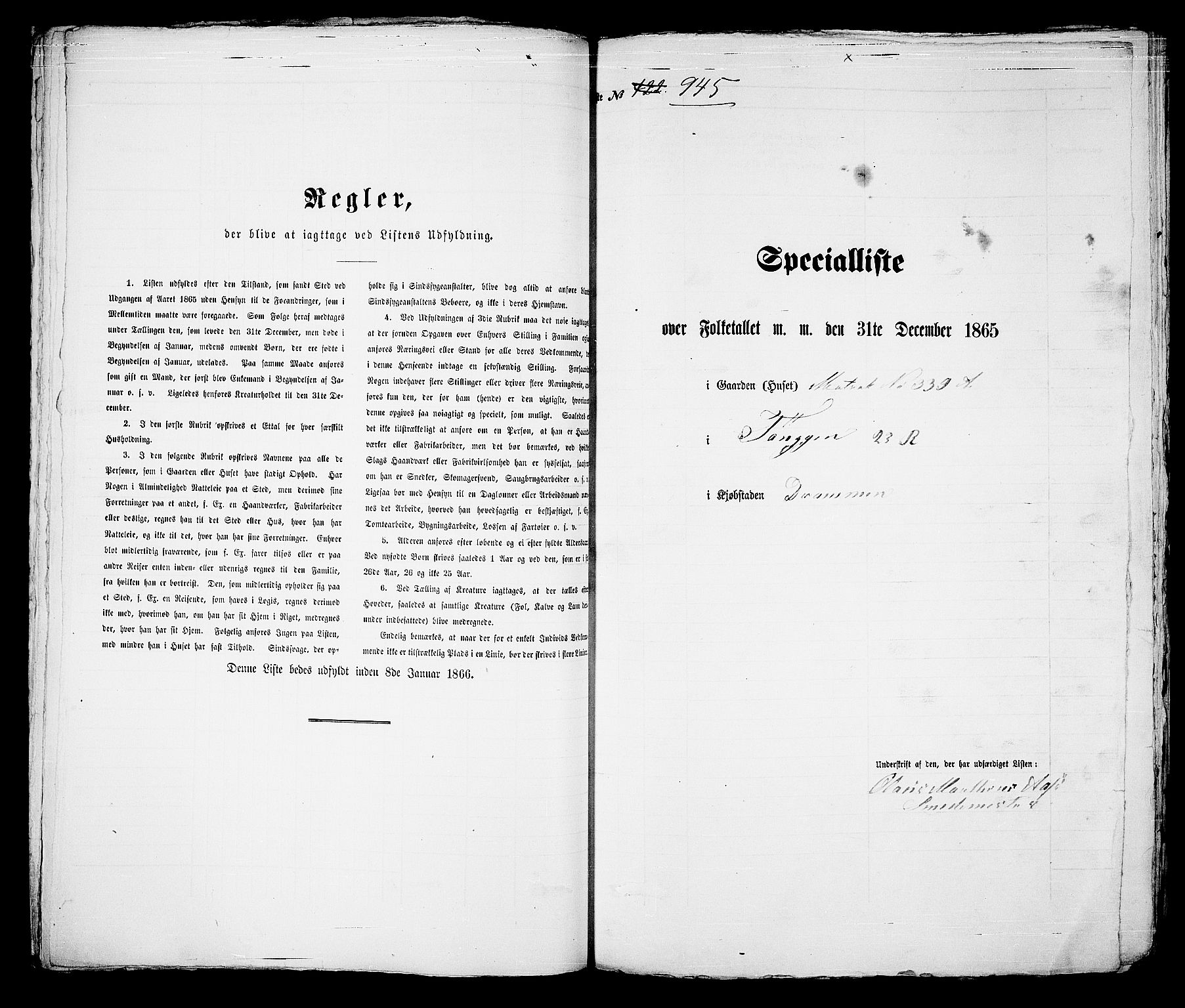 RA, 1865 census for Strømsø in Drammen, 1865, p. 713