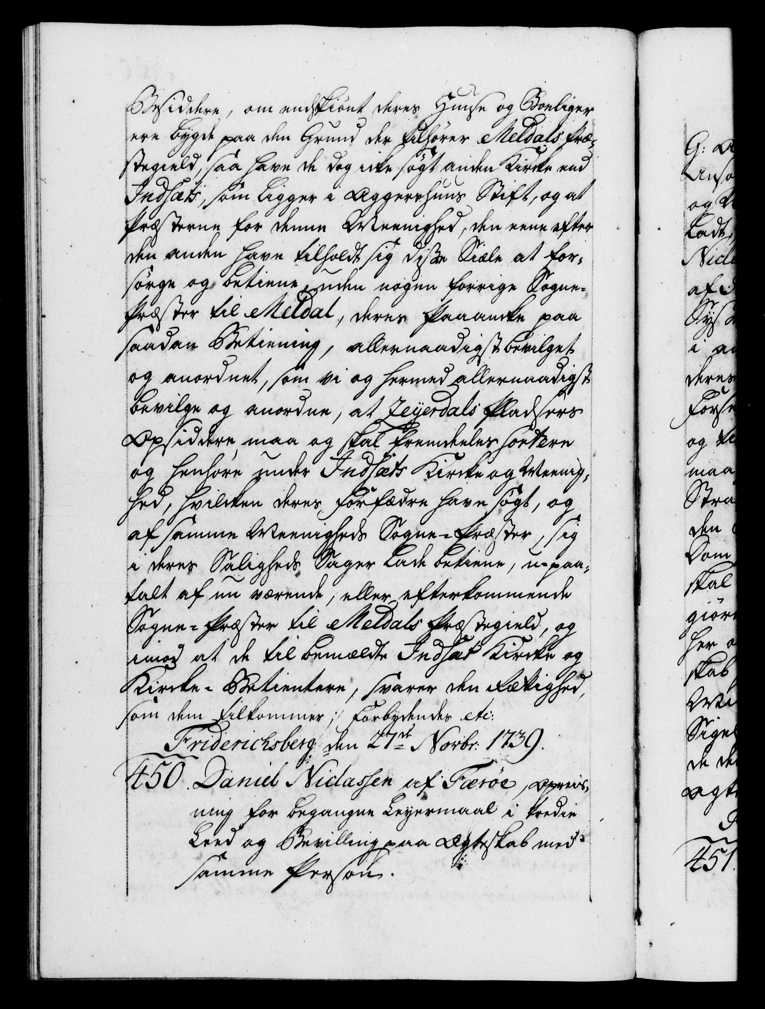 Danske Kanselli 1572-1799, AV/RA-EA-3023/F/Fc/Fca/Fcaa/L0031: Norske registre, 1739-1740, p. 300b