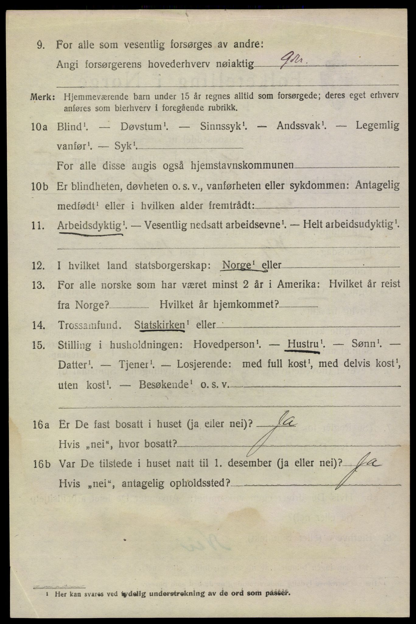 SAKO, 1920 census for Sauherad, 1920, p. 5058