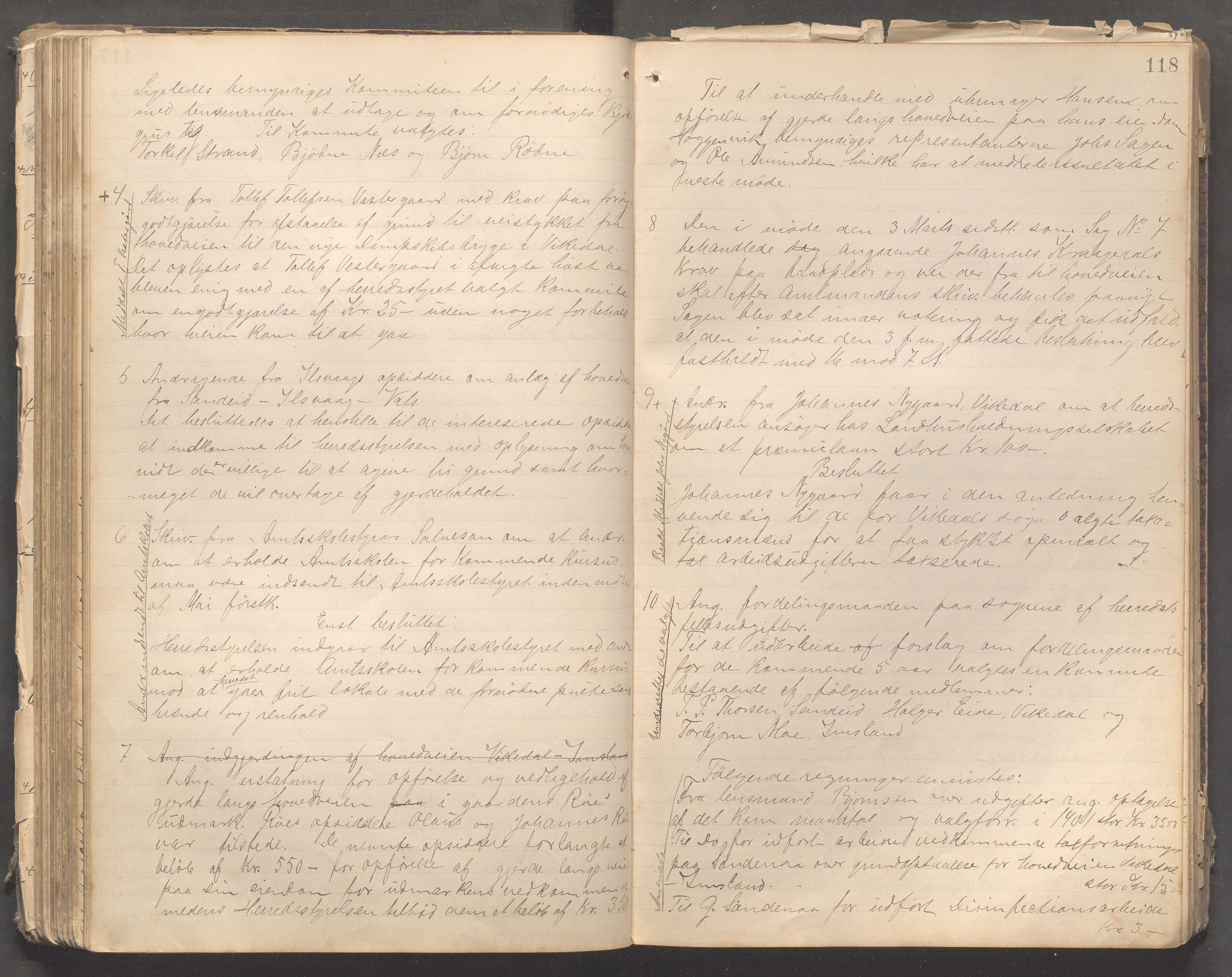 Vikedal kommune - Formannskapet, IKAR/K-100598/A/Aa/L0003: Møtebok, 1896-1908, p. 118