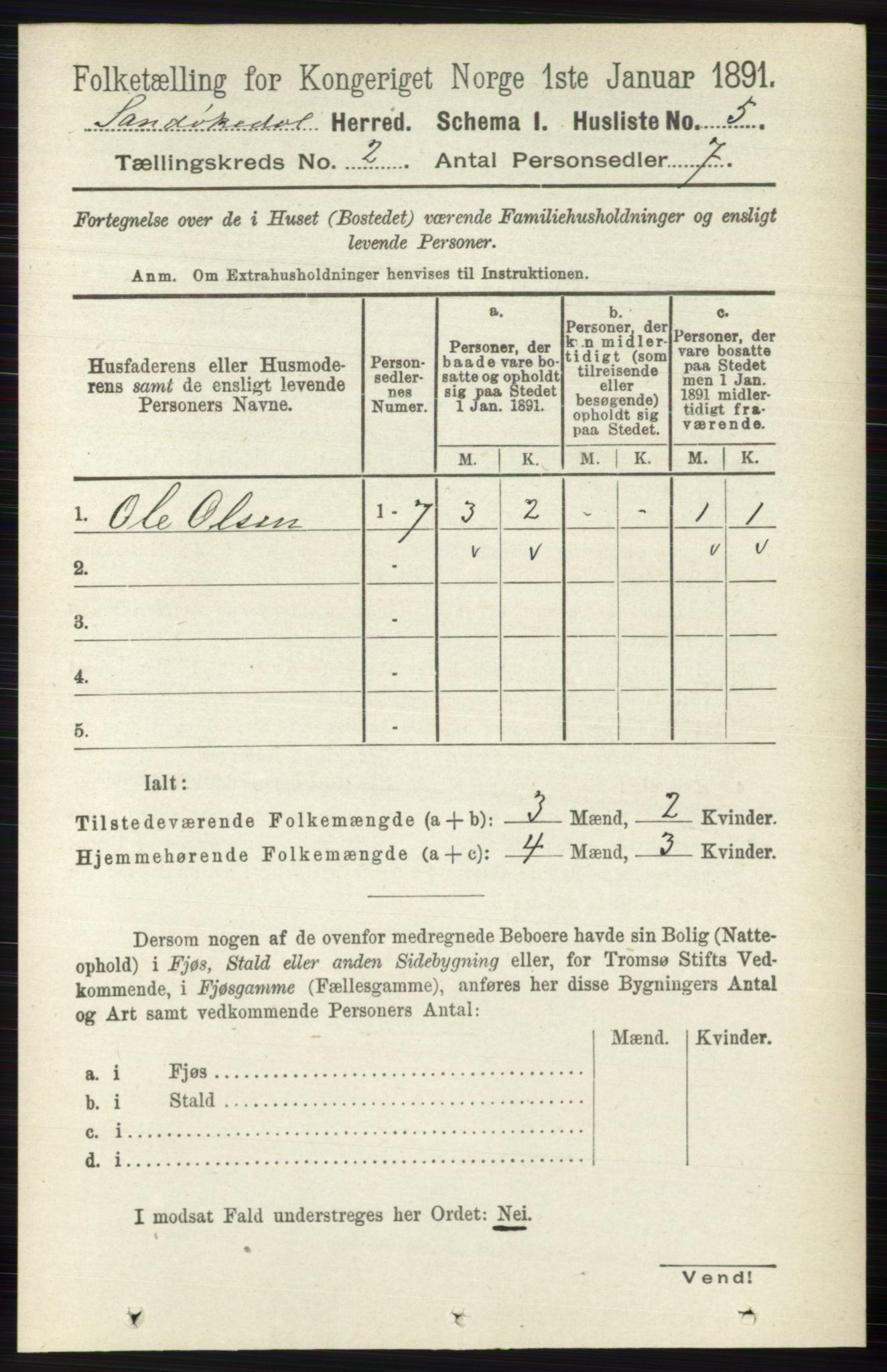 RA, 1891 census for 0816 Sannidal, 1891, p. 362