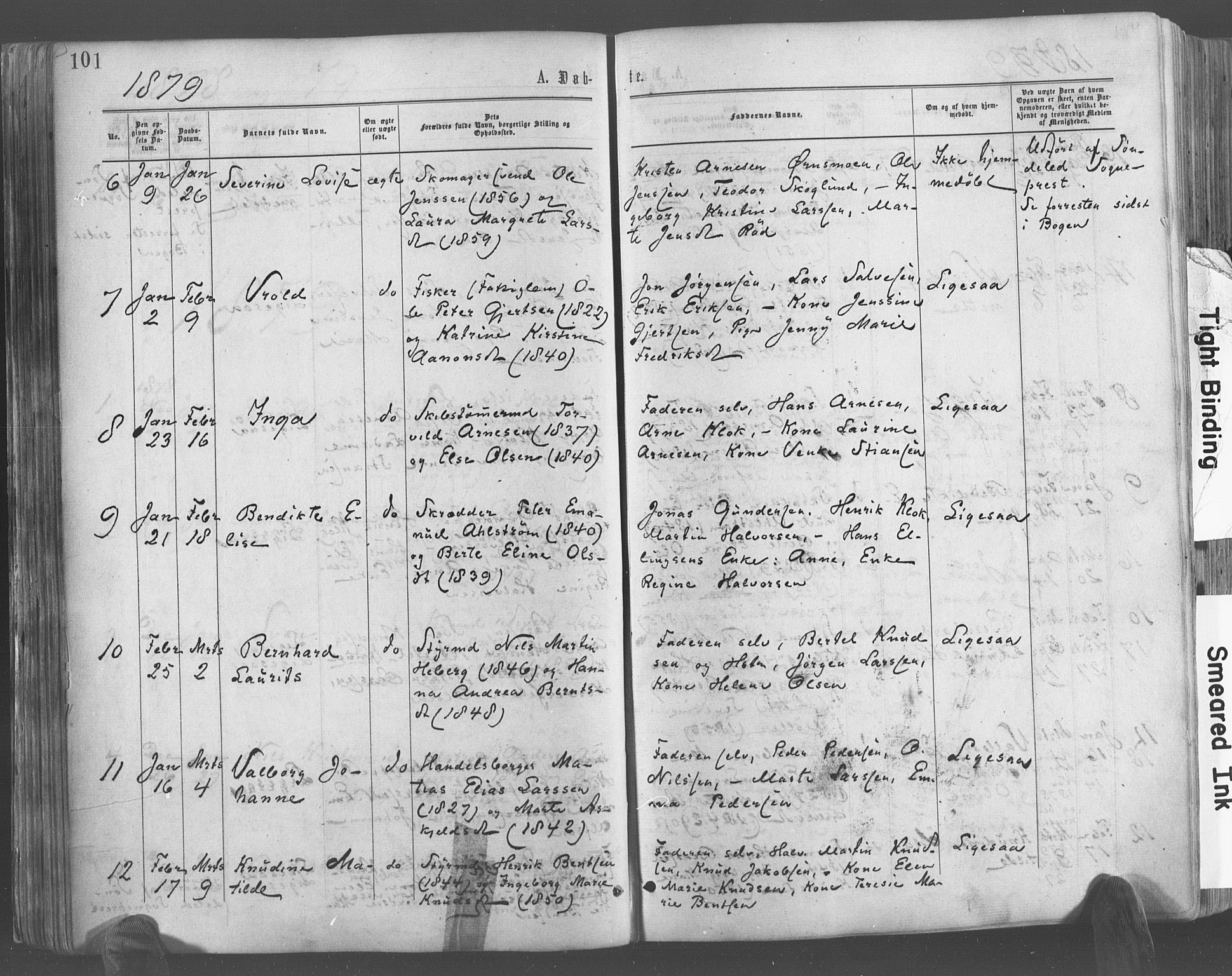 Risør sokneprestkontor, AV/SAK-1111-0035/F/Fa/L0004: Parish register (official) no. A 4, 1865-1882, p. 101
