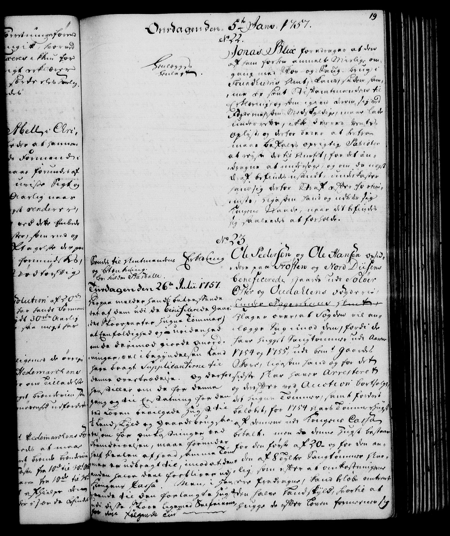 Rentekammeret, Kammerkanselliet, AV/RA-EA-3111/G/Gh/Gha/L0034: Norsk ekstraktmemorialprotokoll (merket RK 53.79), 1756-1759, p. 19