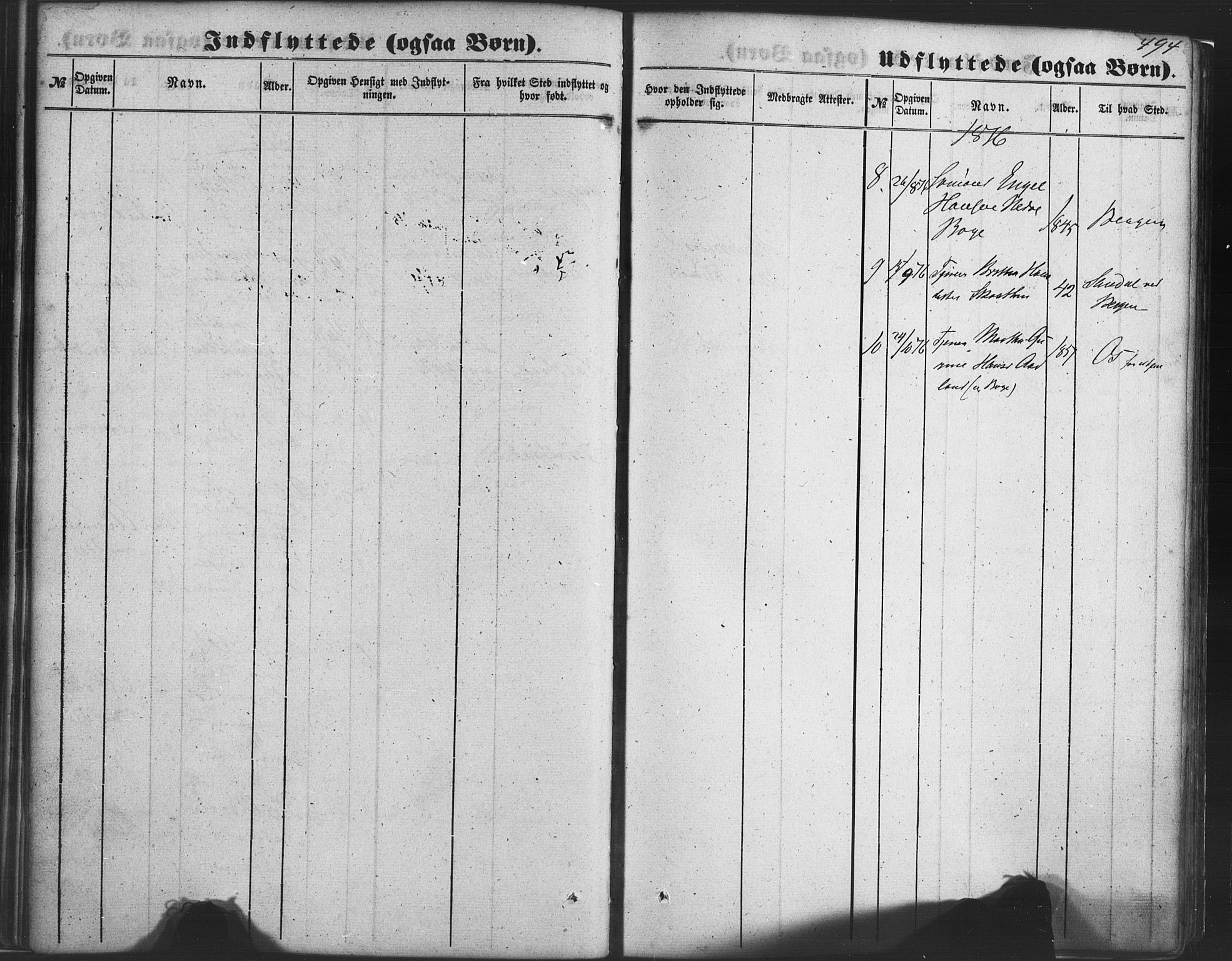 Fusa sokneprestembete, AV/SAB-A-75401/H/Haa: Parish register (official) no. A 1II, 1855-1879, p. 494