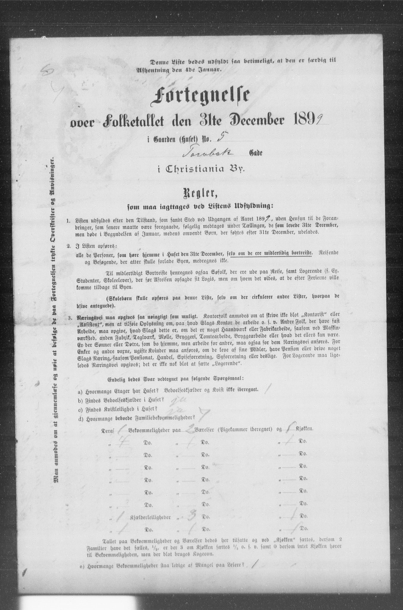 OBA, Municipal Census 1899 for Kristiania, 1899, p. 14829