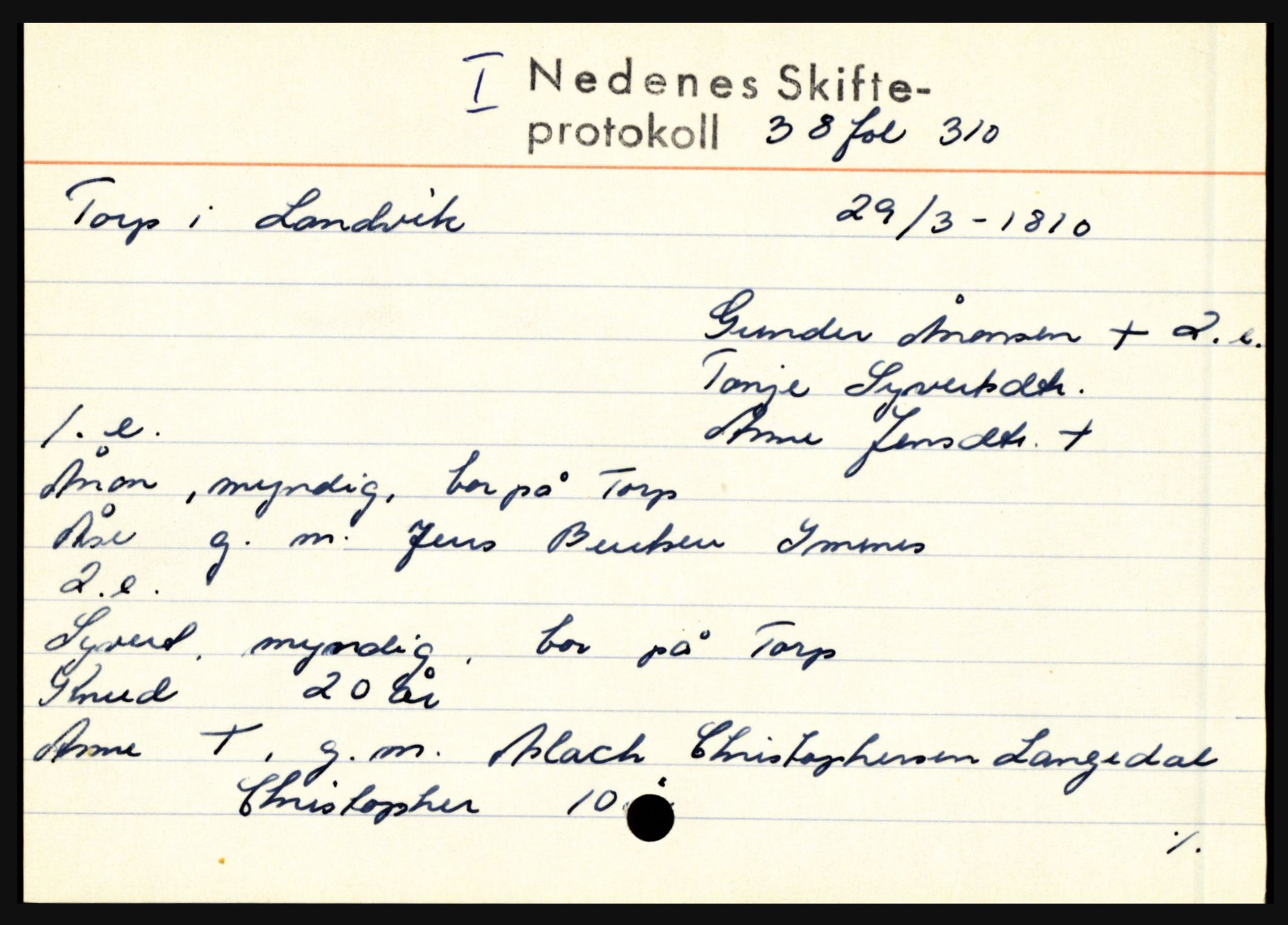 Nedenes sorenskriveri før 1824, AV/SAK-1221-0007/H, p. 30385