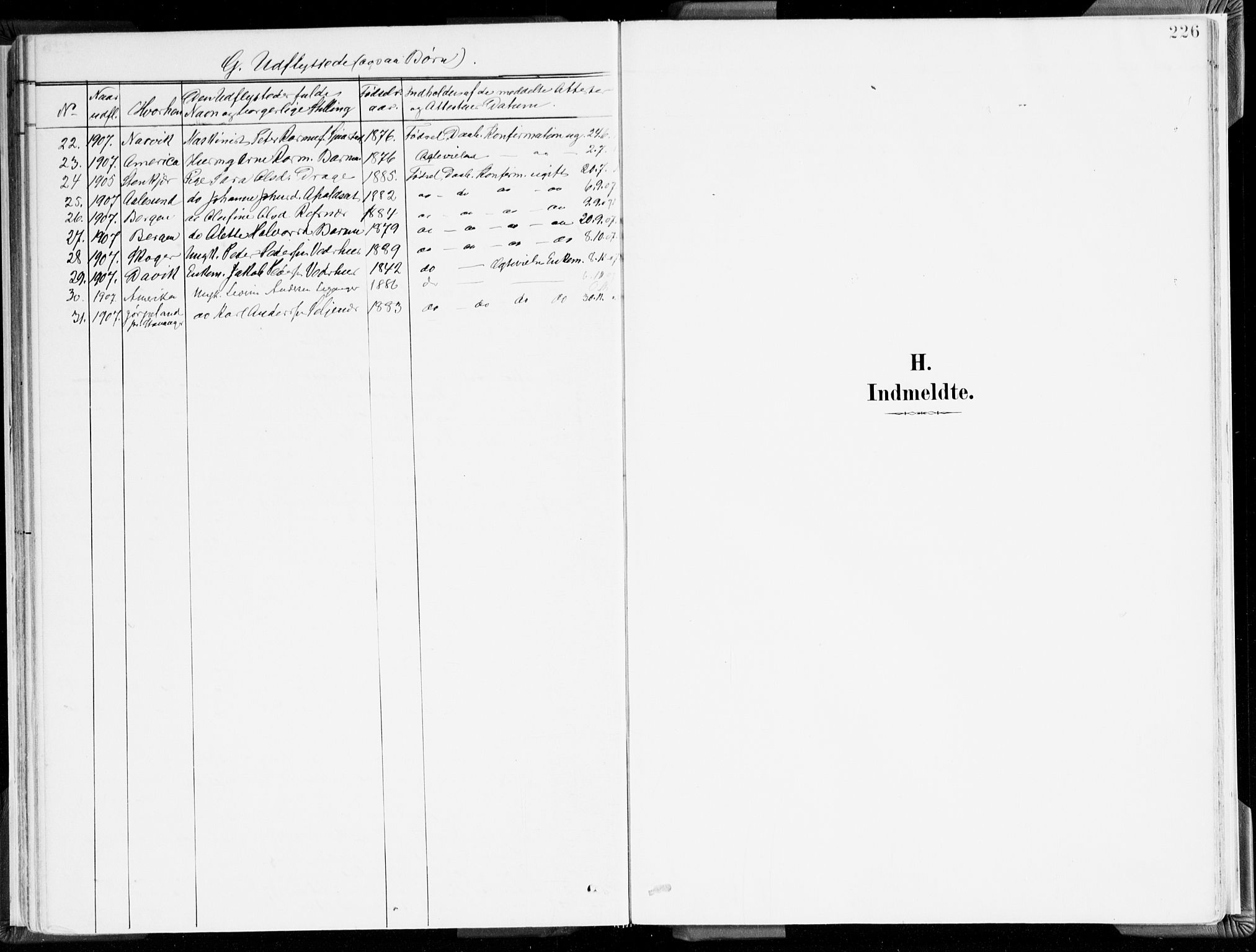 Selje sokneprestembete, AV/SAB-A-99938/H/Ha/Haa/Haab: Parish register (official) no. B 2, 1891-1907, p. 226