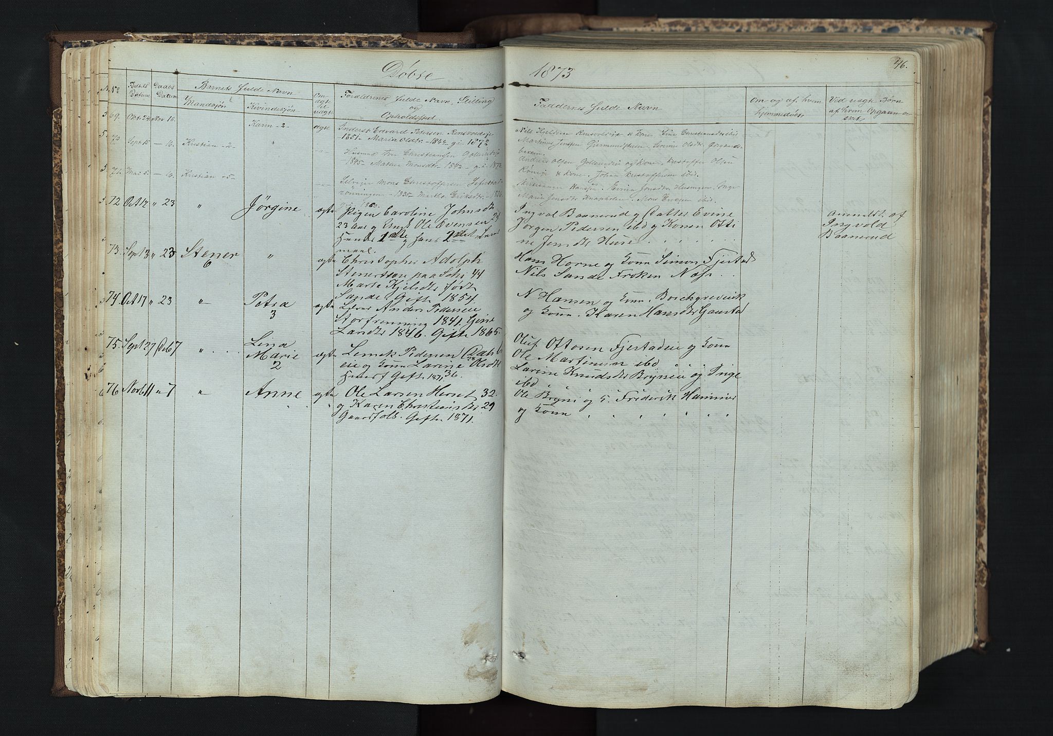 Romedal prestekontor, SAH/PREST-004/L/L0011: Parish register (copy) no. 11, 1867-1895, p. 46