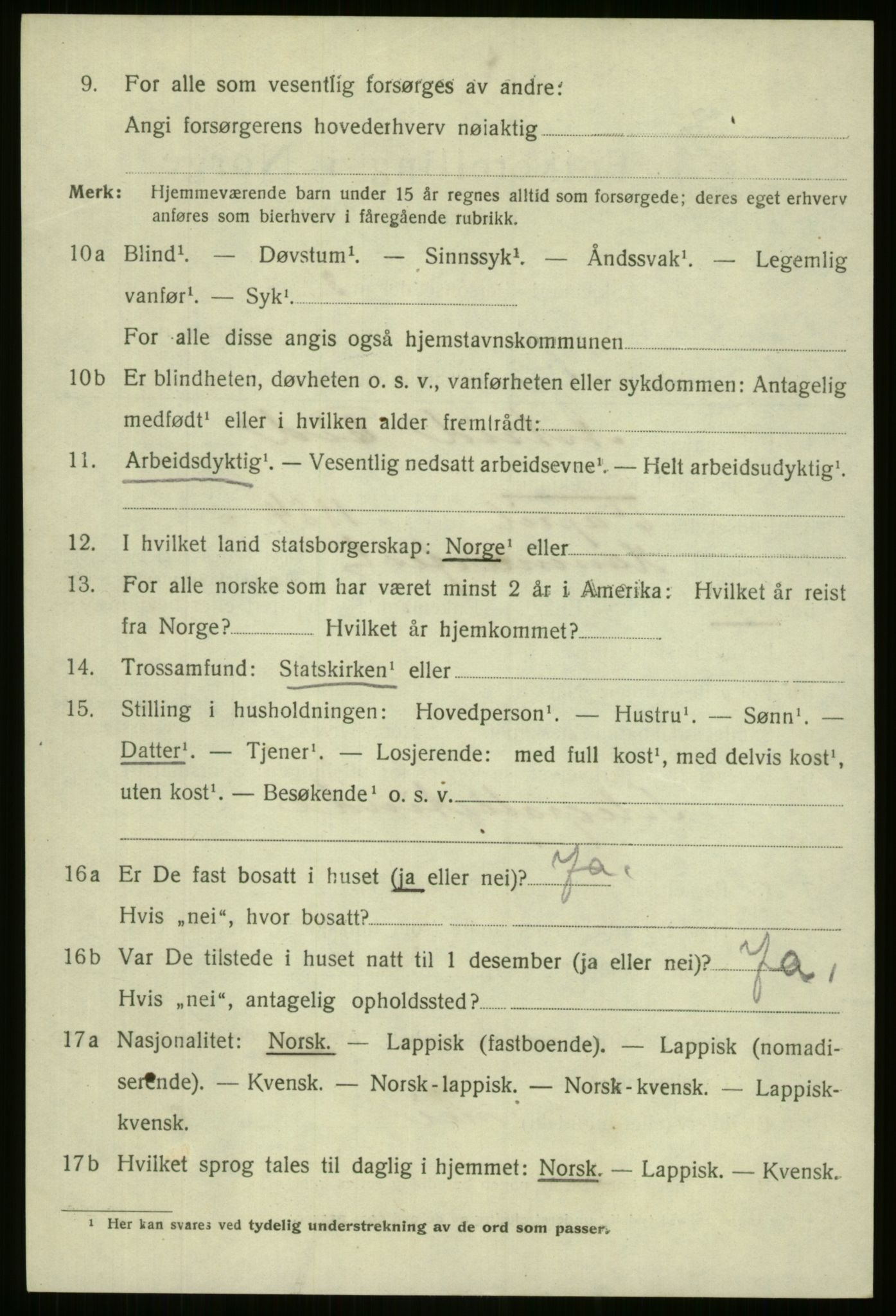 SATØ, 1920 census for Hammerfest, 1920, p. 4762