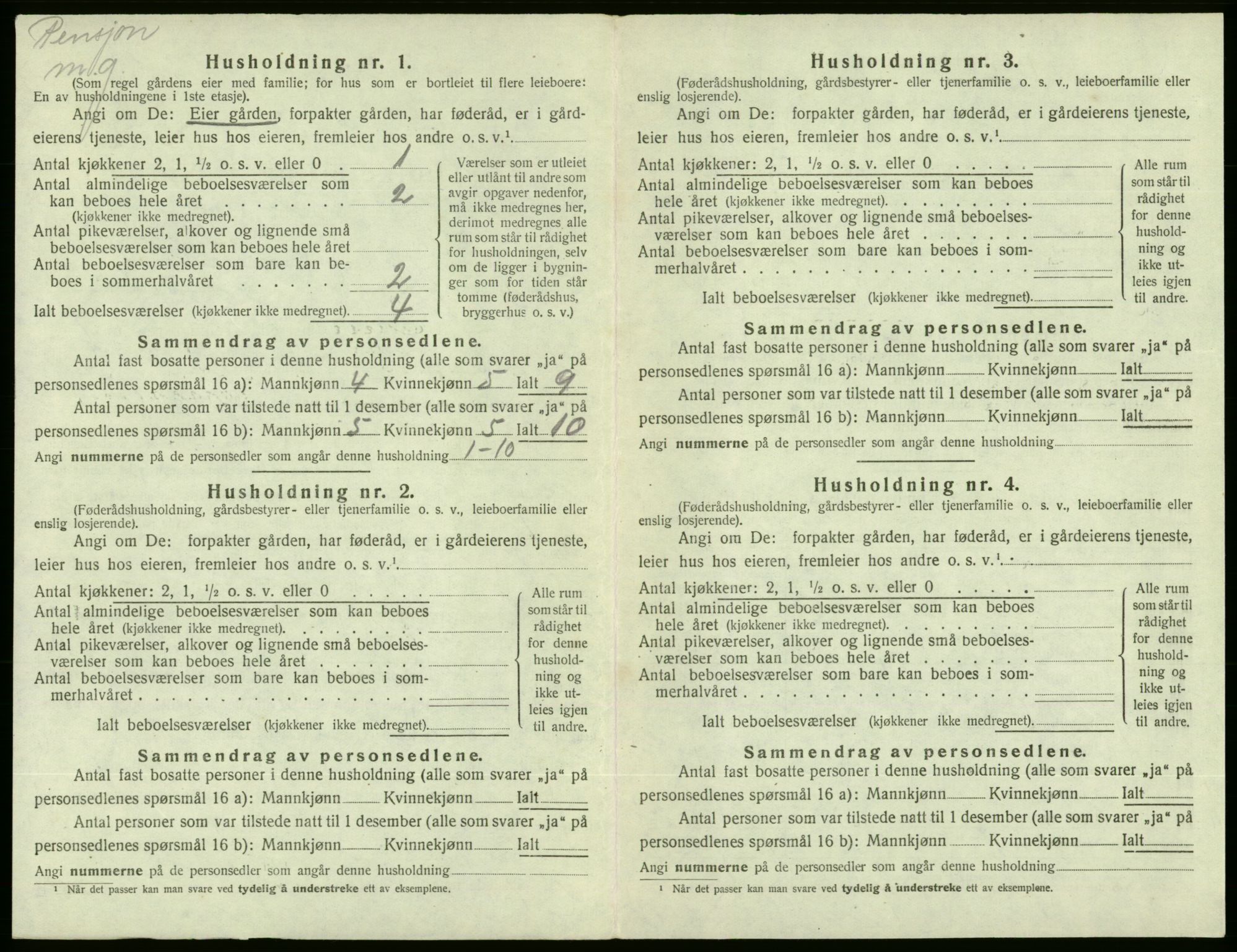 SAB, 1920 census for Etne, 1920, p. 530