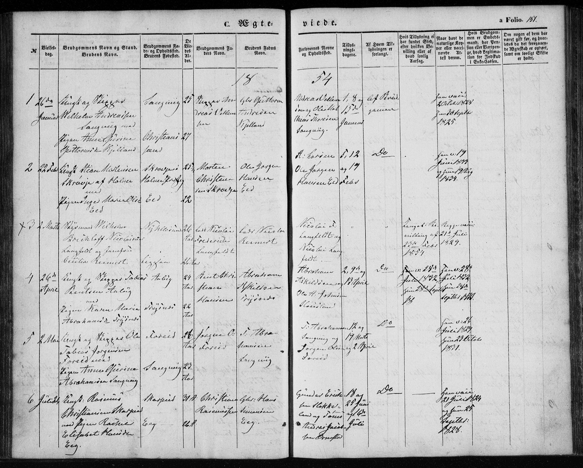 Søgne sokneprestkontor, AV/SAK-1111-0037/F/Fa/Fab/L0010: Parish register (official) no. A 10, 1853-1869, p. 151