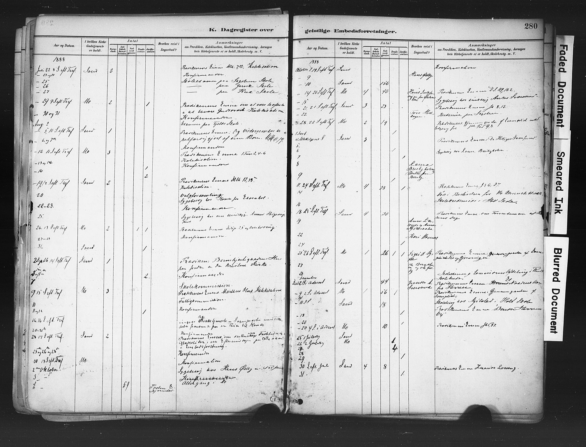 Nord-Odal prestekontor, AV/SAH-PREST-032/H/Ha/Haa/L0006: Parish register (official) no. 6, 1886-1901, p. 280