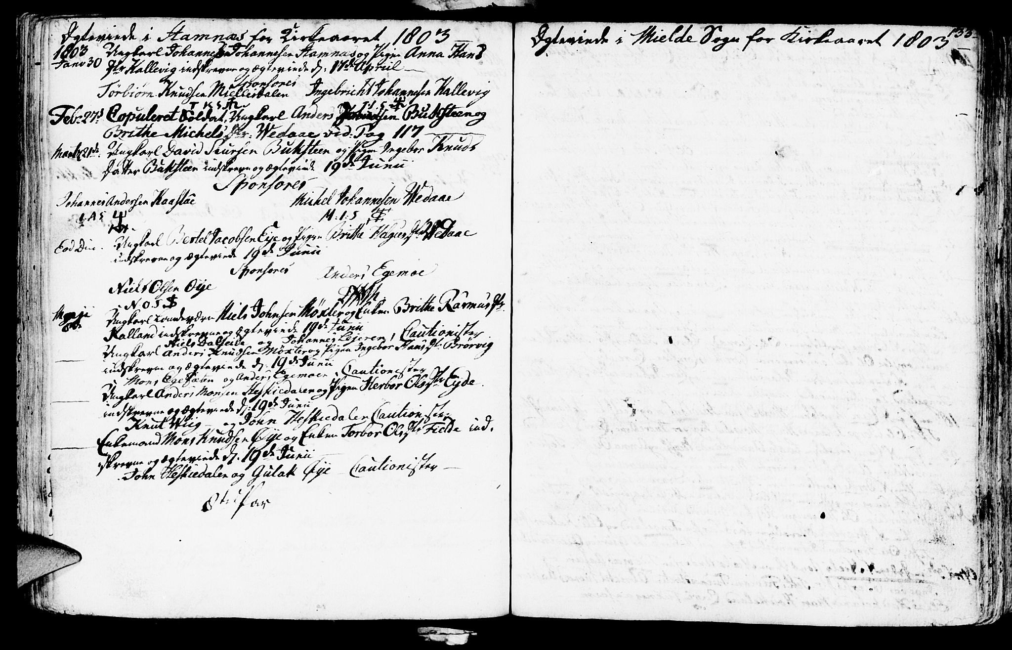 Haus sokneprestembete, AV/SAB-A-75601/H/Haa: Parish register (official) no. A 11, 1796-1816, p. 133