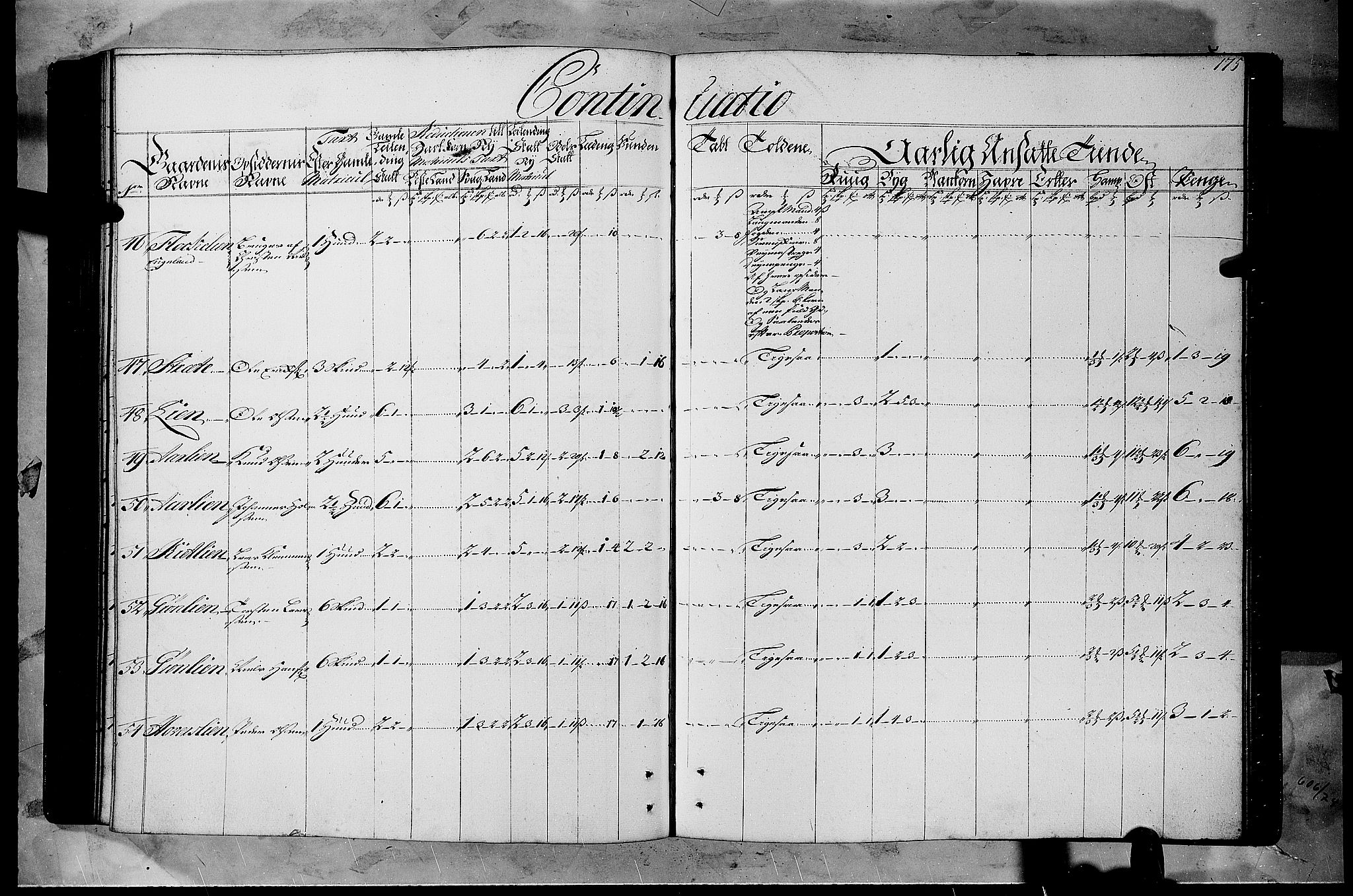 Rentekammeret inntil 1814, Realistisk ordnet avdeling, AV/RA-EA-4070/N/Nb/Nbf/L0108: Gudbrandsdalen matrikkelprotokoll, 1723, p. 174b-175a