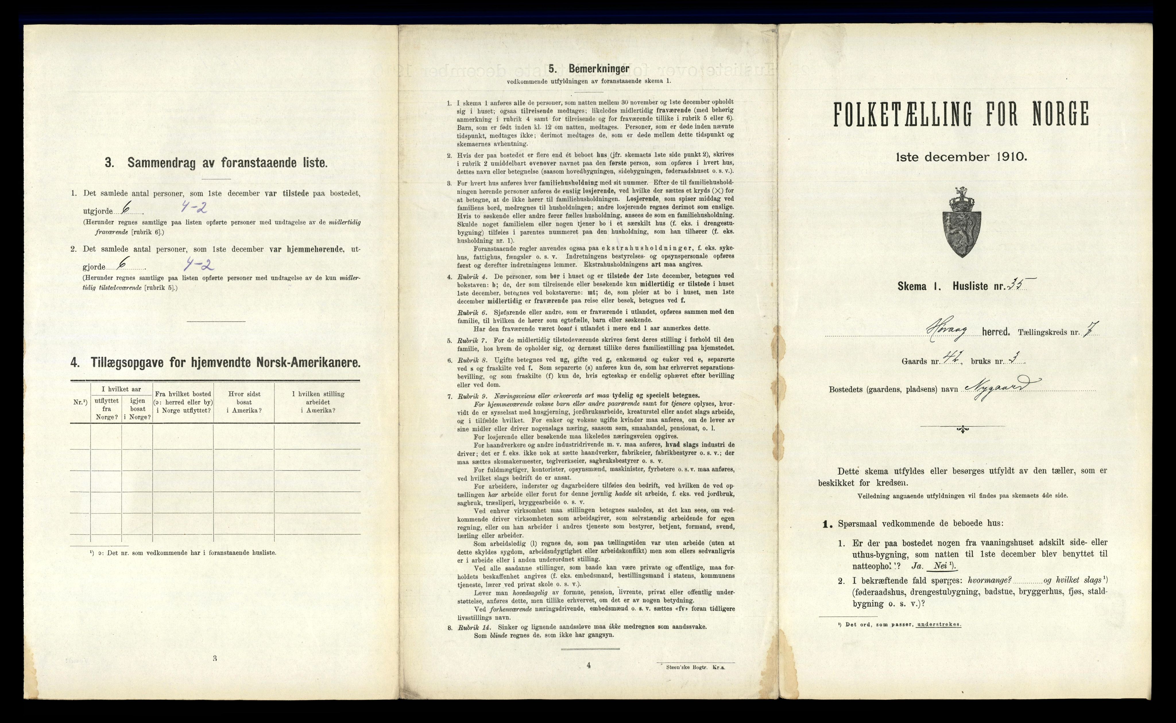 RA, 1910 census for Høvåg, 1910, p. 725