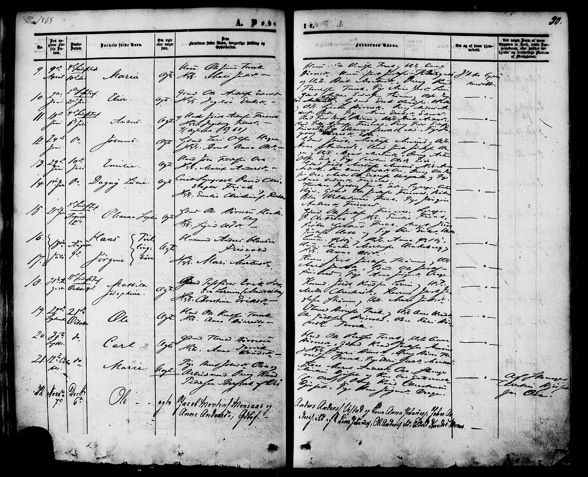 Ministerialprotokoller, klokkerbøker og fødselsregistre - Møre og Romsdal, AV/SAT-A-1454/542/L0552: Parish register (official) no. 542A02, 1854-1884, p. 30