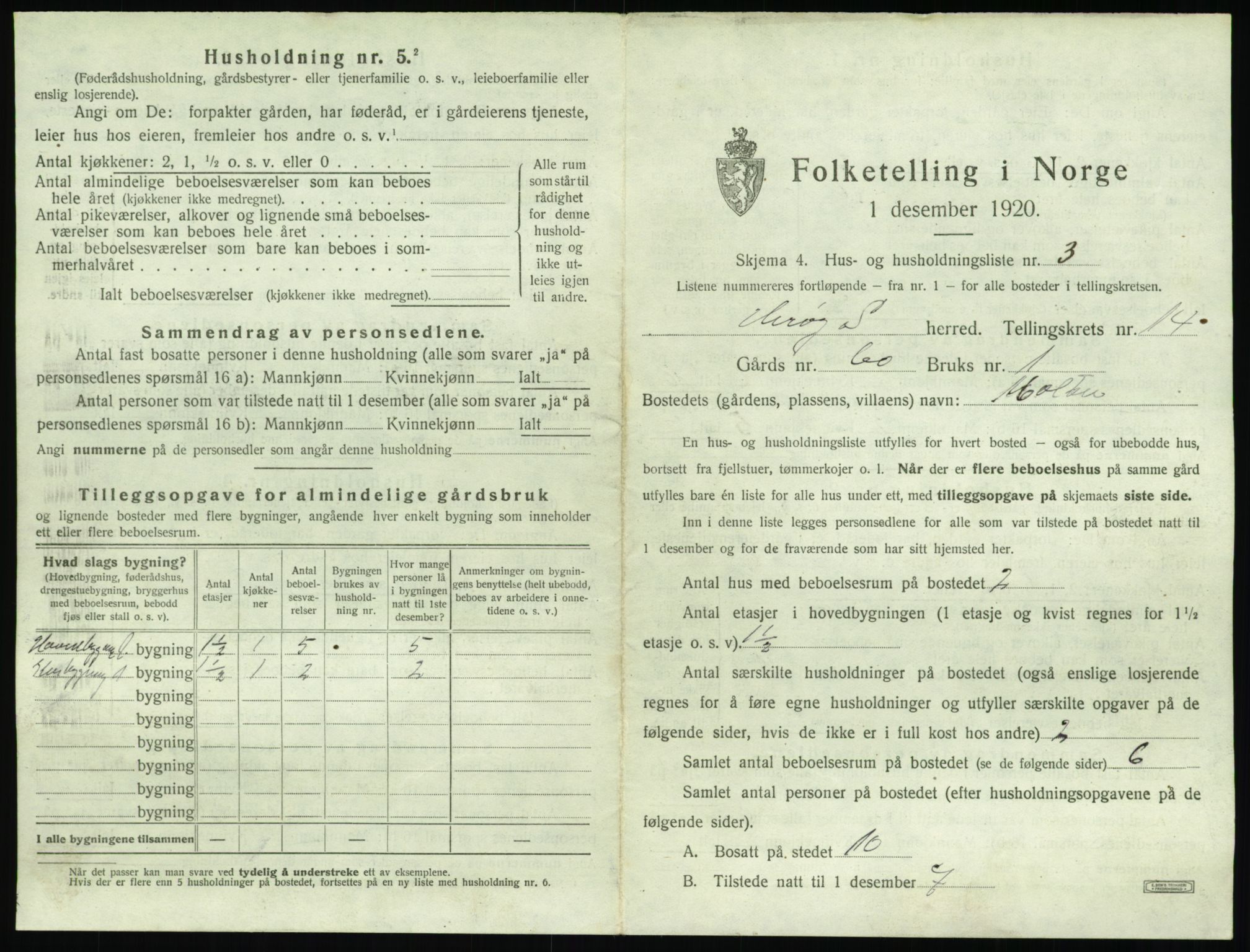 SAT, 1920 census for Herøy (MR), 1920, p. 1101